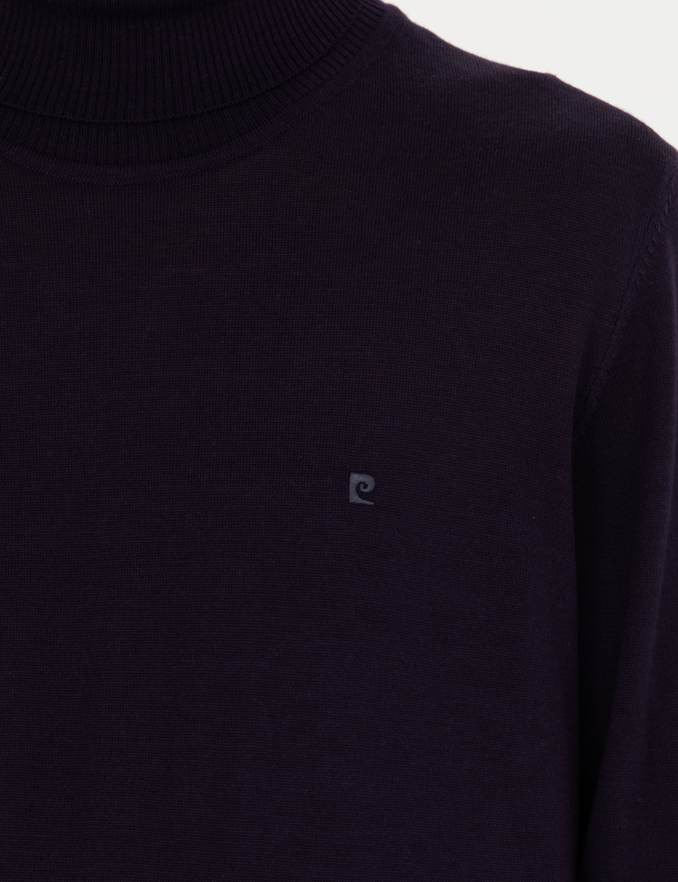 Mor Slim Fit Balıkçı Yaka Yün Karışımlı Basic Triko Kazak