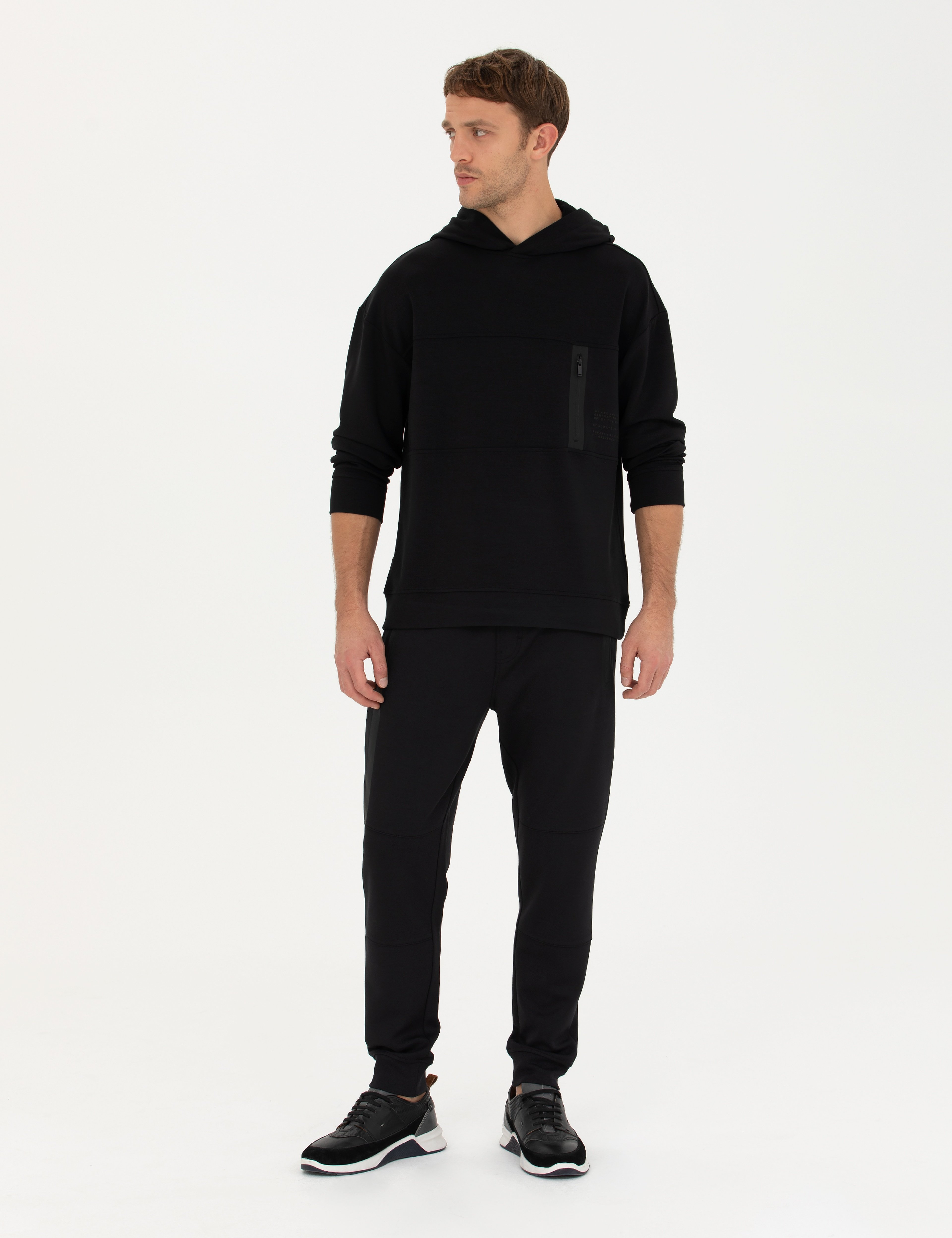 Siyah Regular Fit Sweatshirt - Image 4
