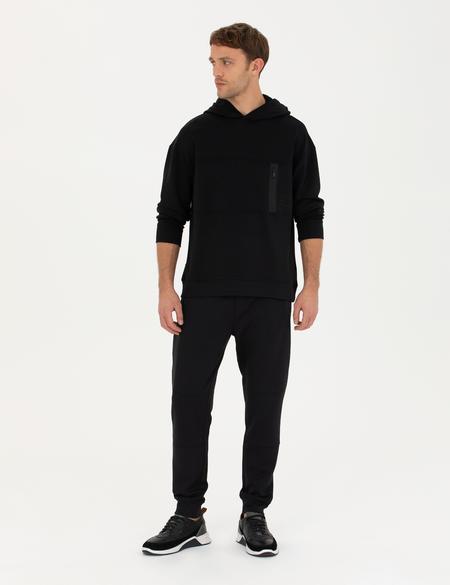 Siyah Regular Fit Sweatshirt - 50272510037