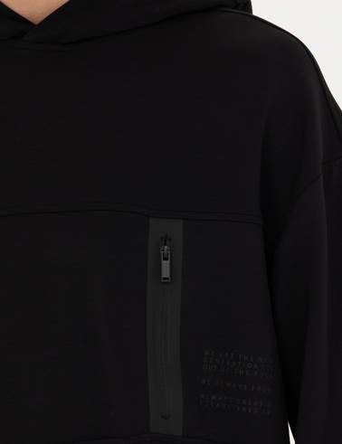 Siyah Regular Fit Sweatshirt