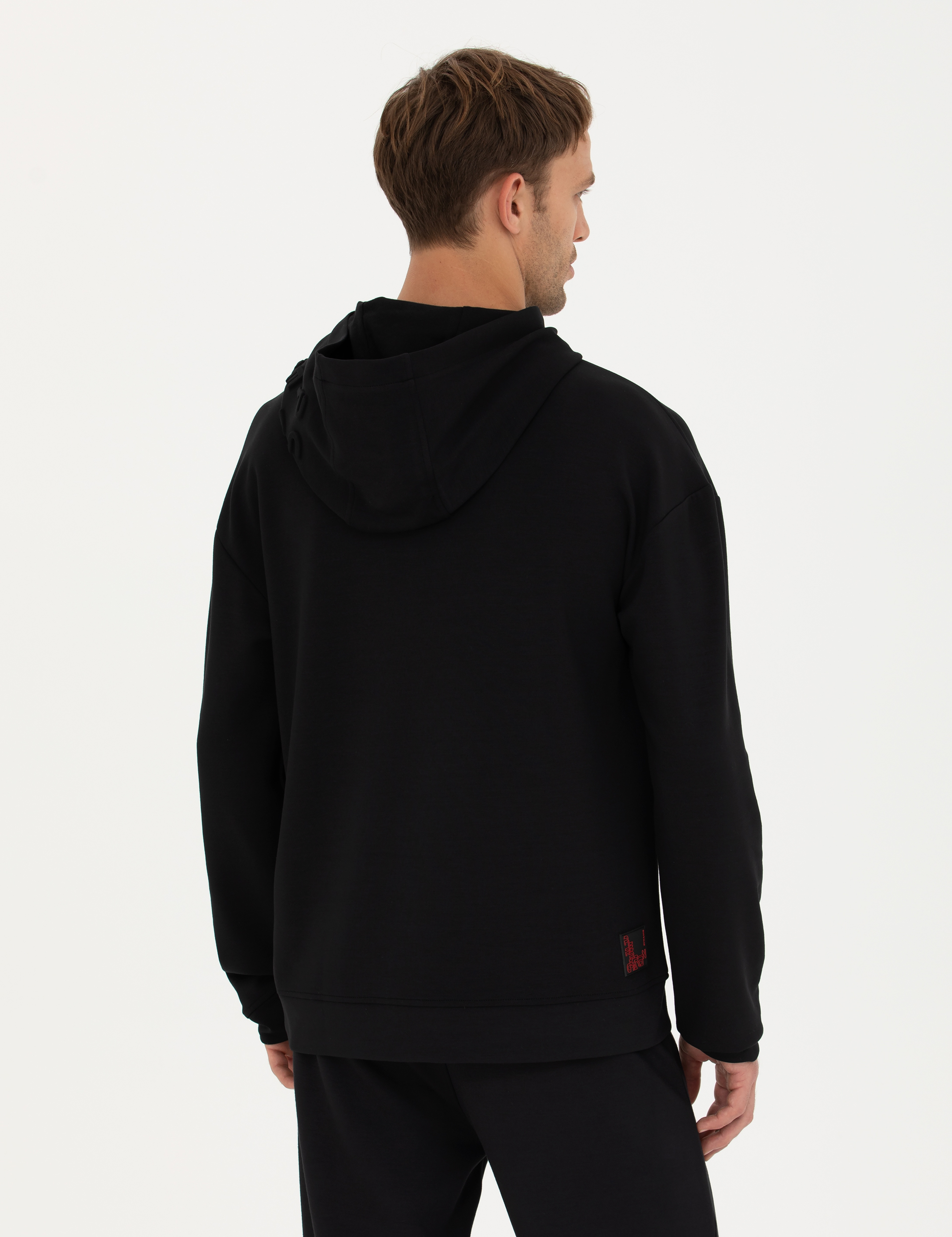 Siyah Regular Fit Sweatshirt - Image 5