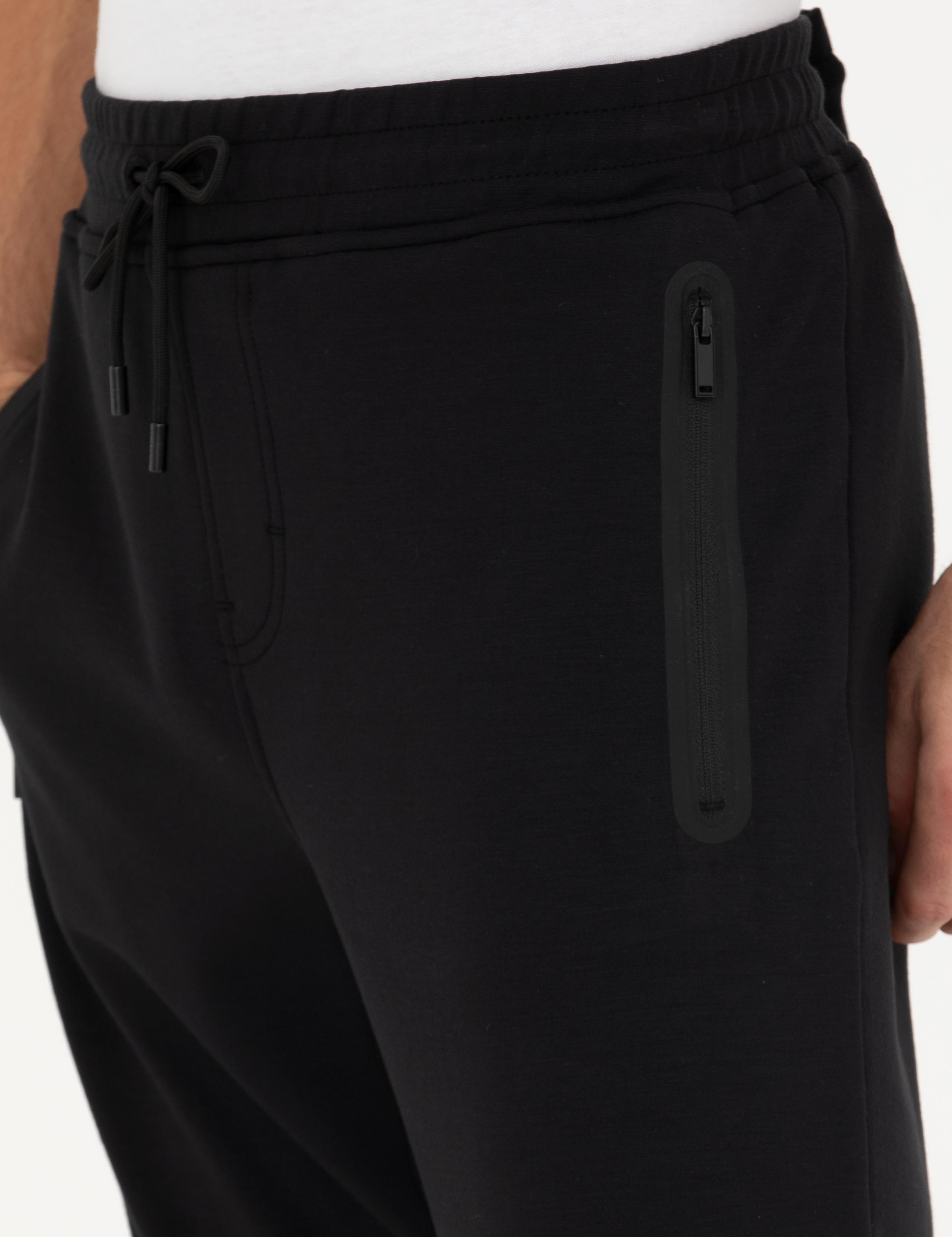 Siyah Slim Fit Eşofman Altı