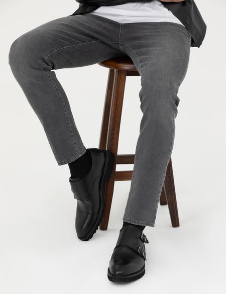 Siyah %100 Deri Klasik Ayakkabı - 50278930022