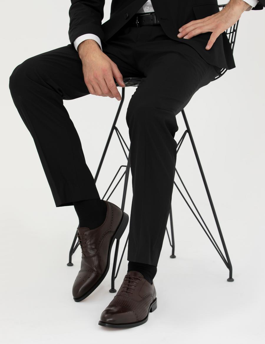 Kahverengi %100 Deri Klasik Ayakkabı