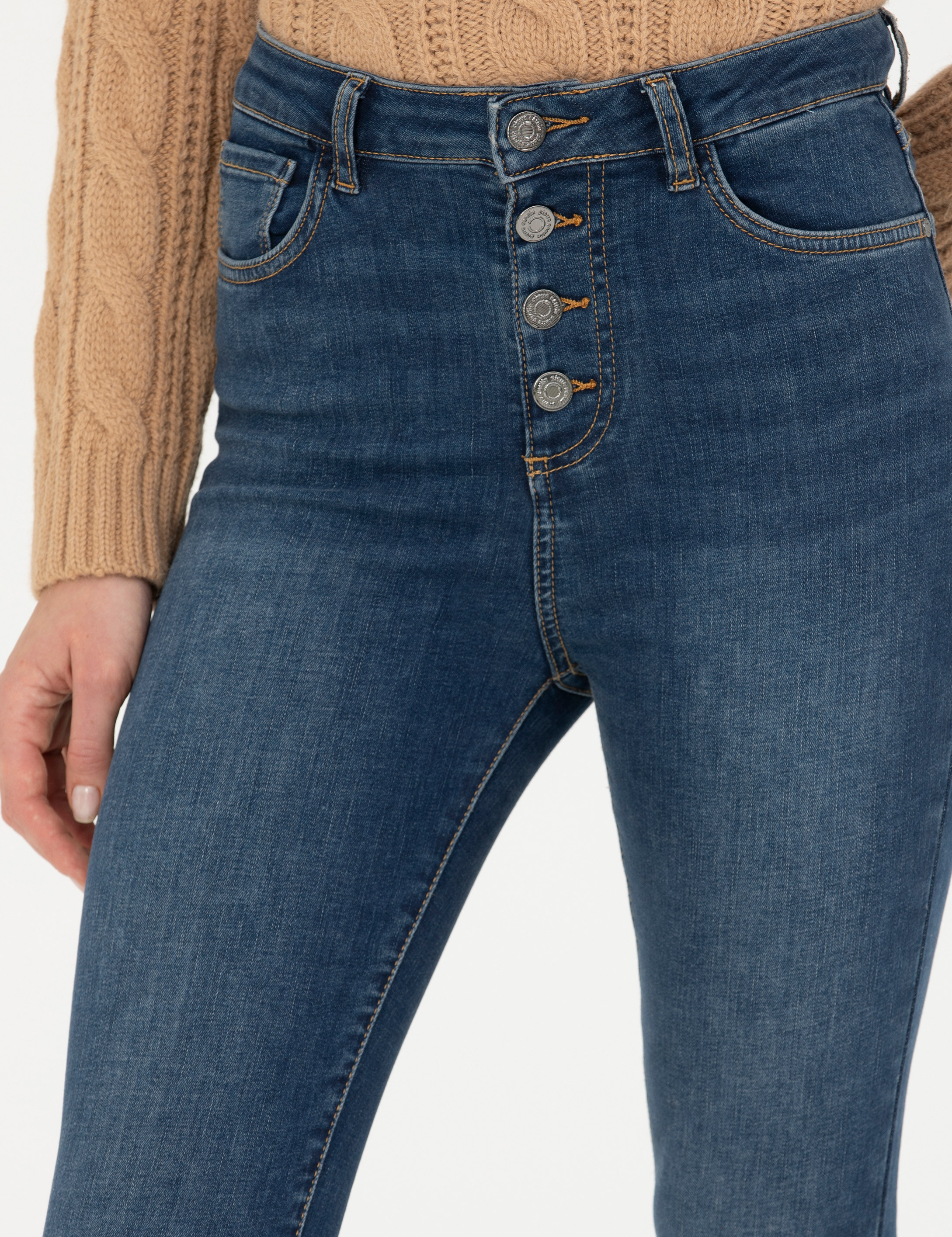 Pierre Cardin Koyu İndigo Skinny Fit Jean Pantolon görsel 6