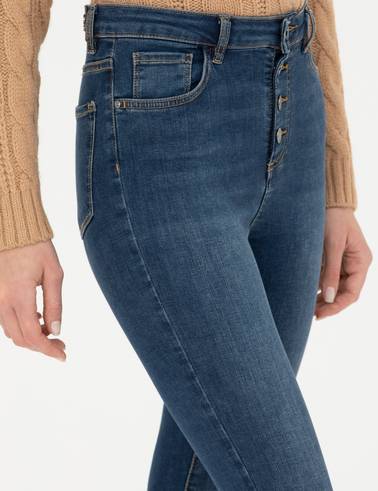 Koyu İndigo Skinny Fit Jean Pantolon