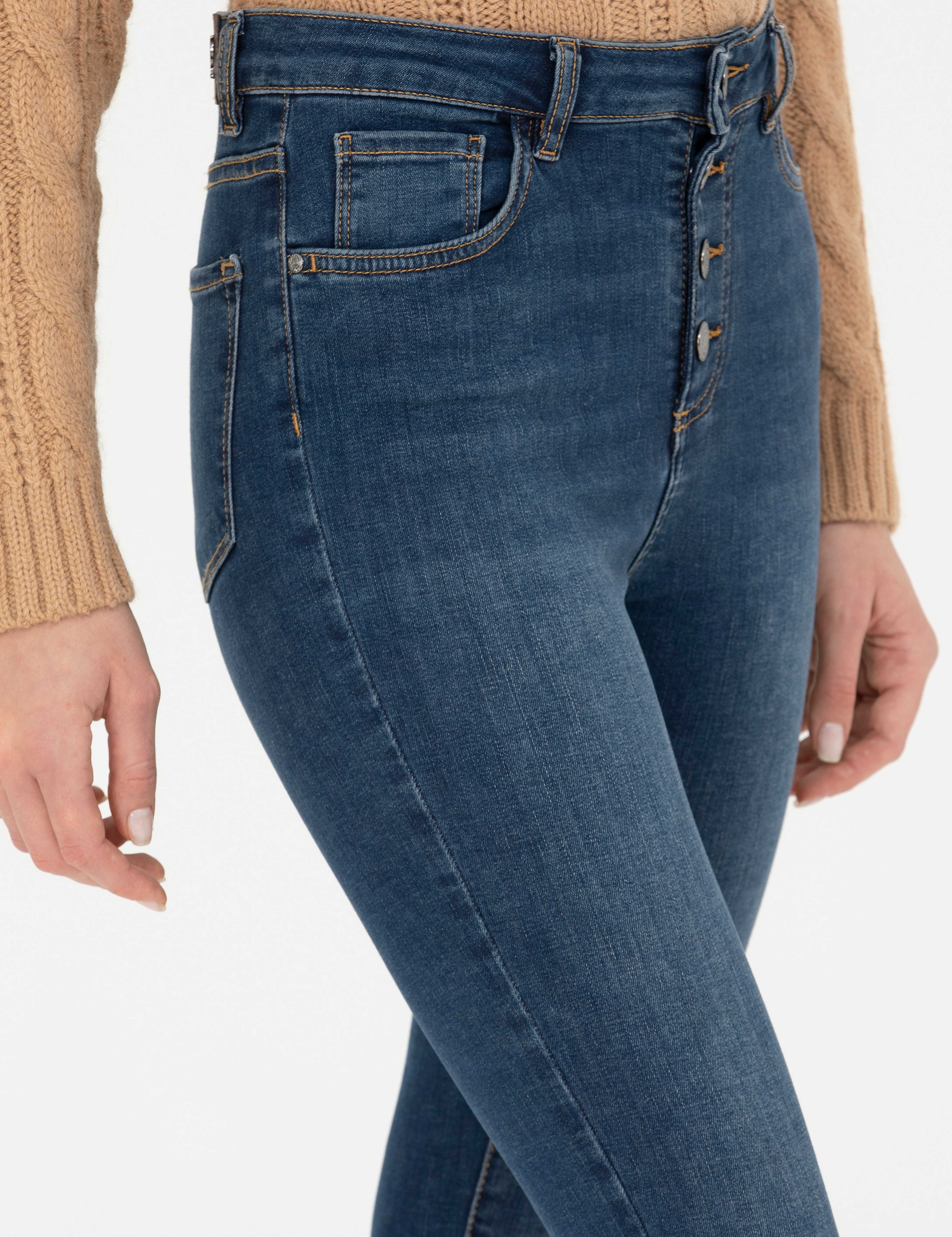 Koyu İndigo Skinny Fit Jean Pantolon - Image 5