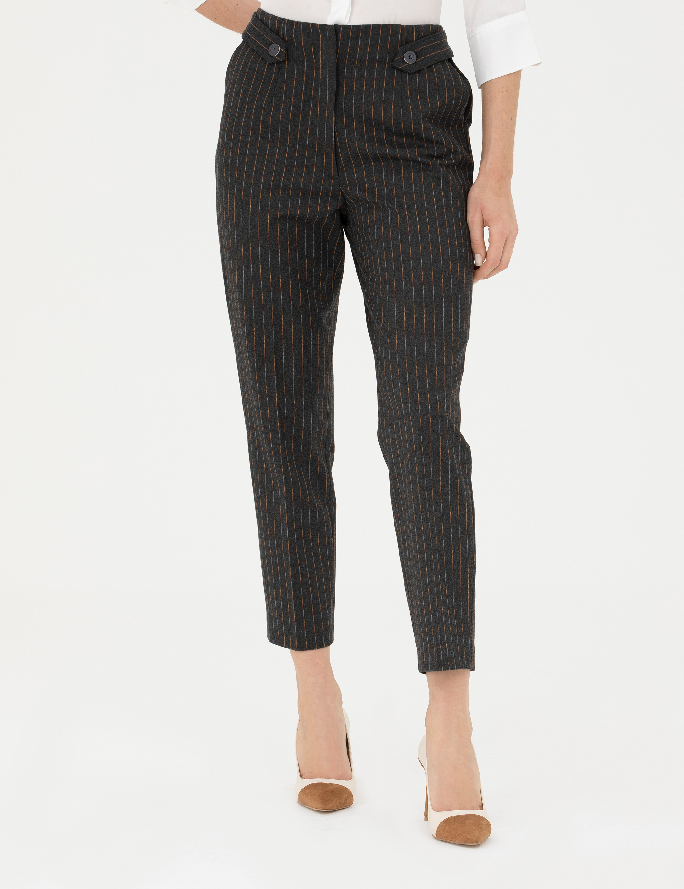 Pierre Cardin Antrasit Carrot Fit Kumaş Pantolon görsel 2