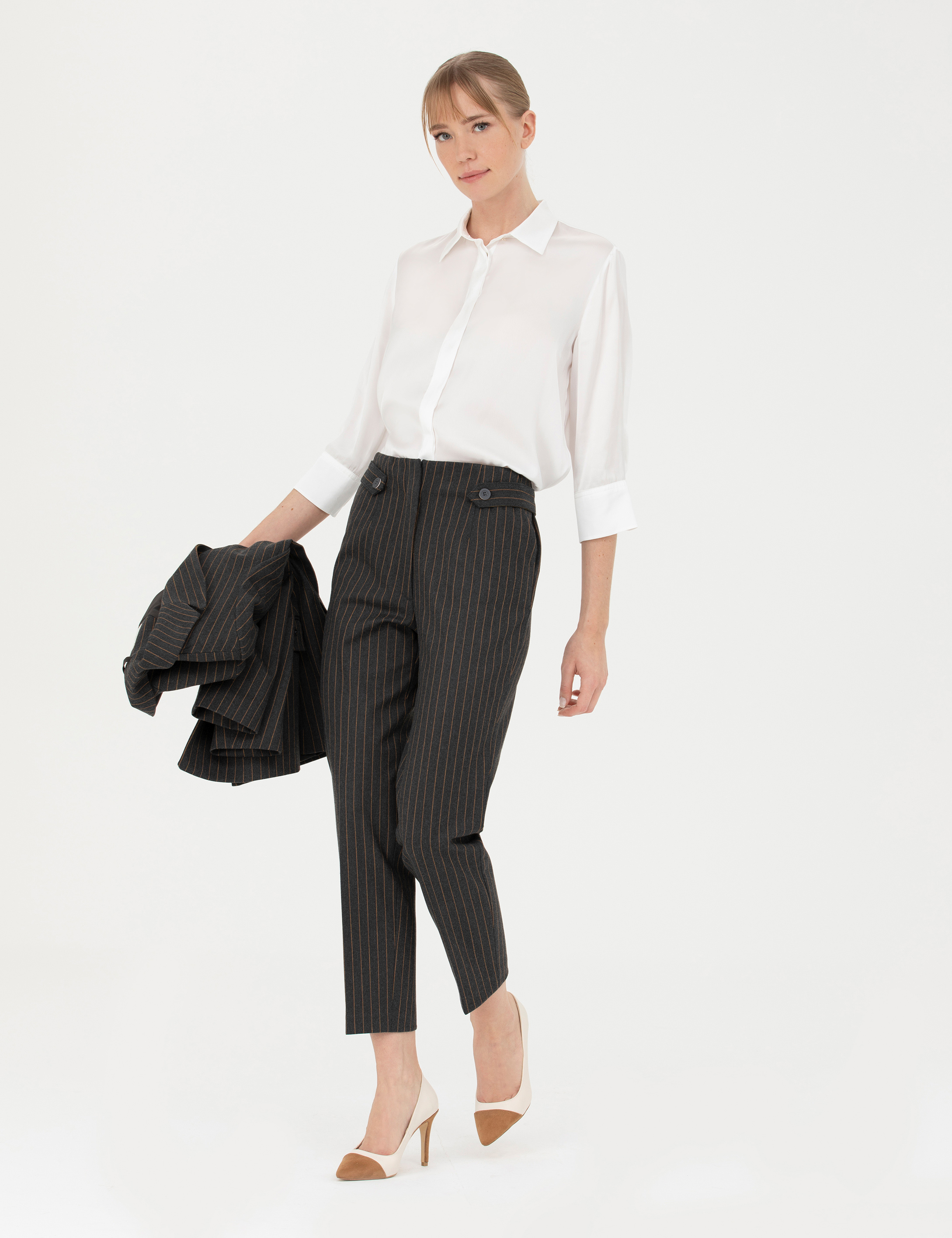 Pierre Cardin Antrasit Carrot Fit Kumaş Pantolon görsel 3