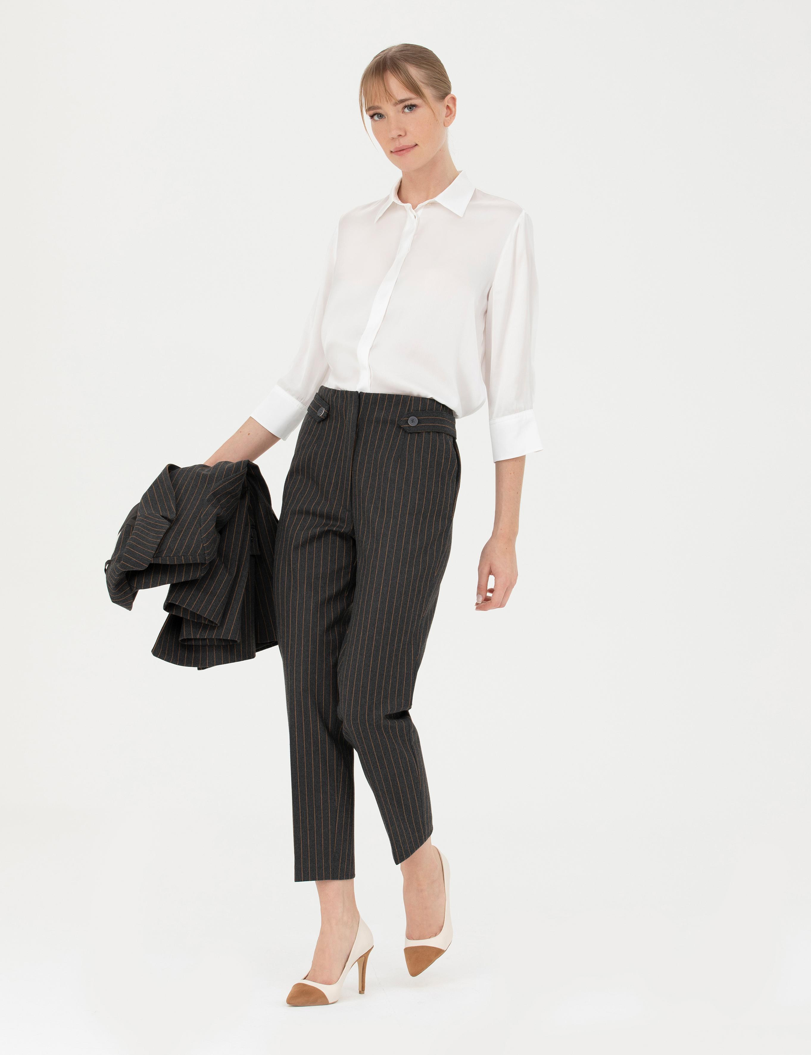 Antrasit Carrot Fit Kumaş Pantolon