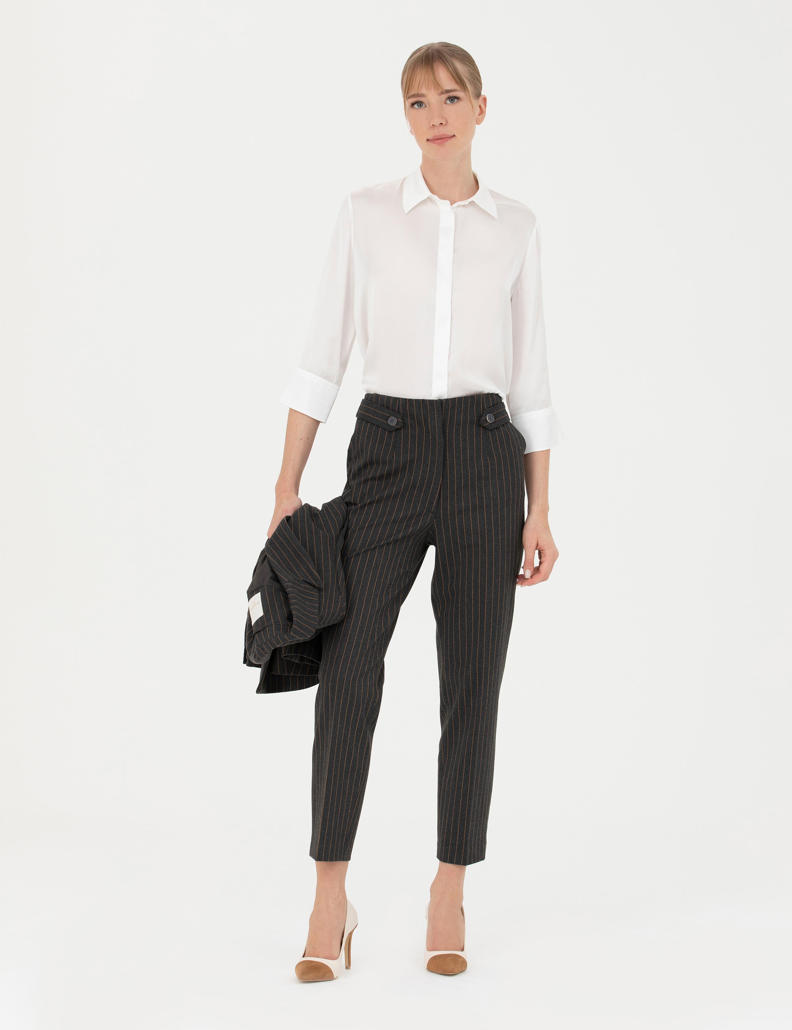 Ekru Comfort Fit Saten Gömlek