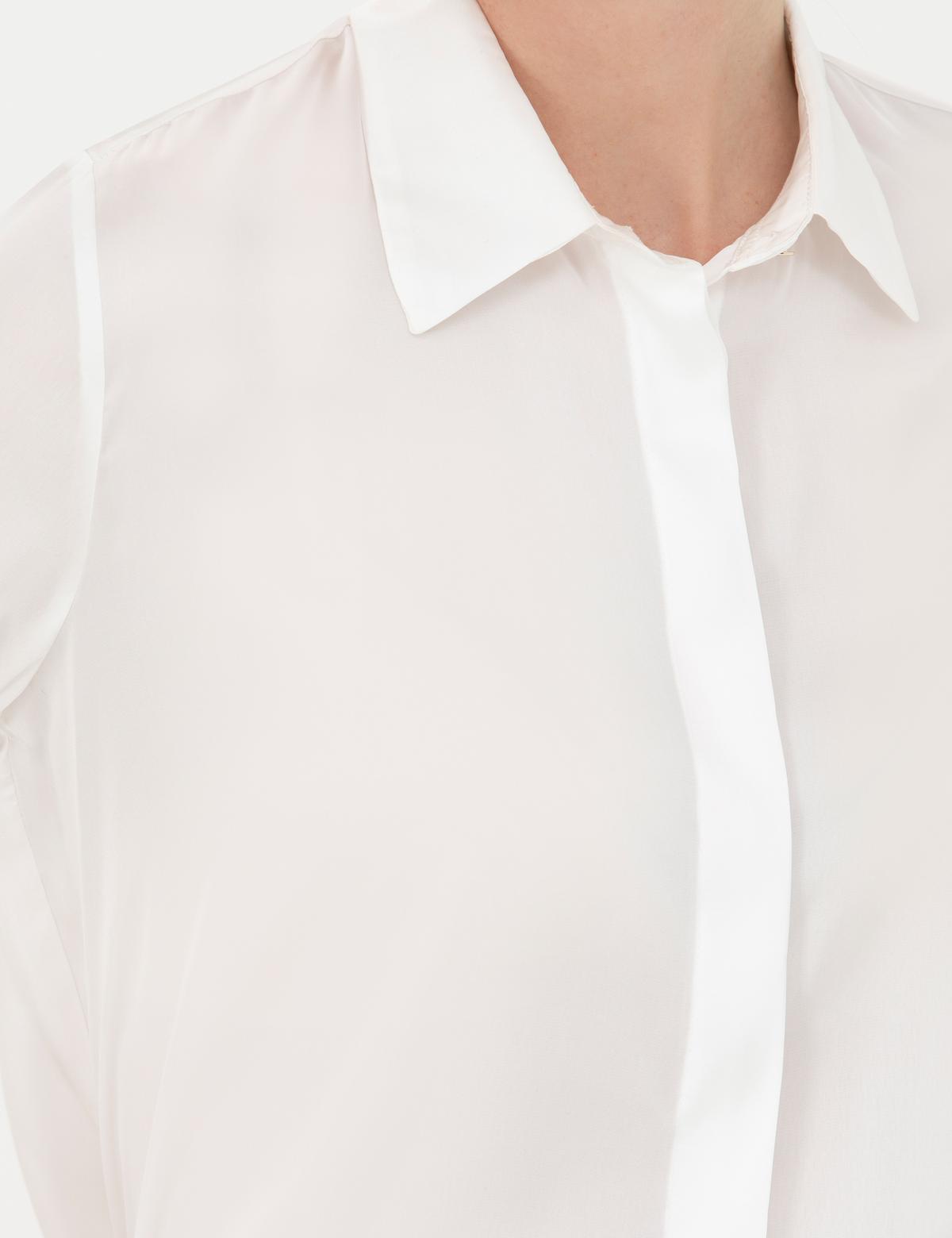 Ekru Comfort Fit Saten Gömlek - 50273131012