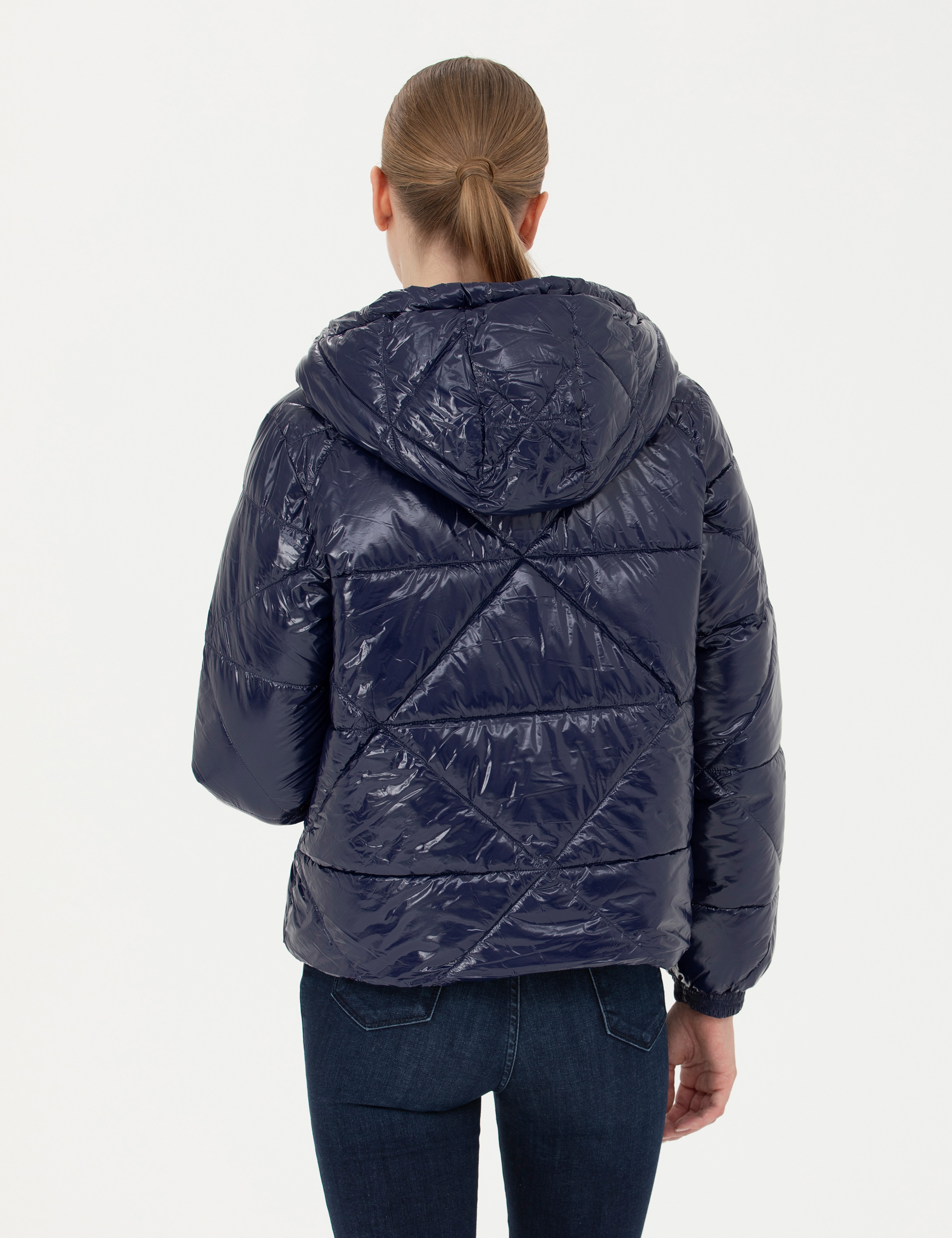 Lacivert Crop Top Mont - Image 5