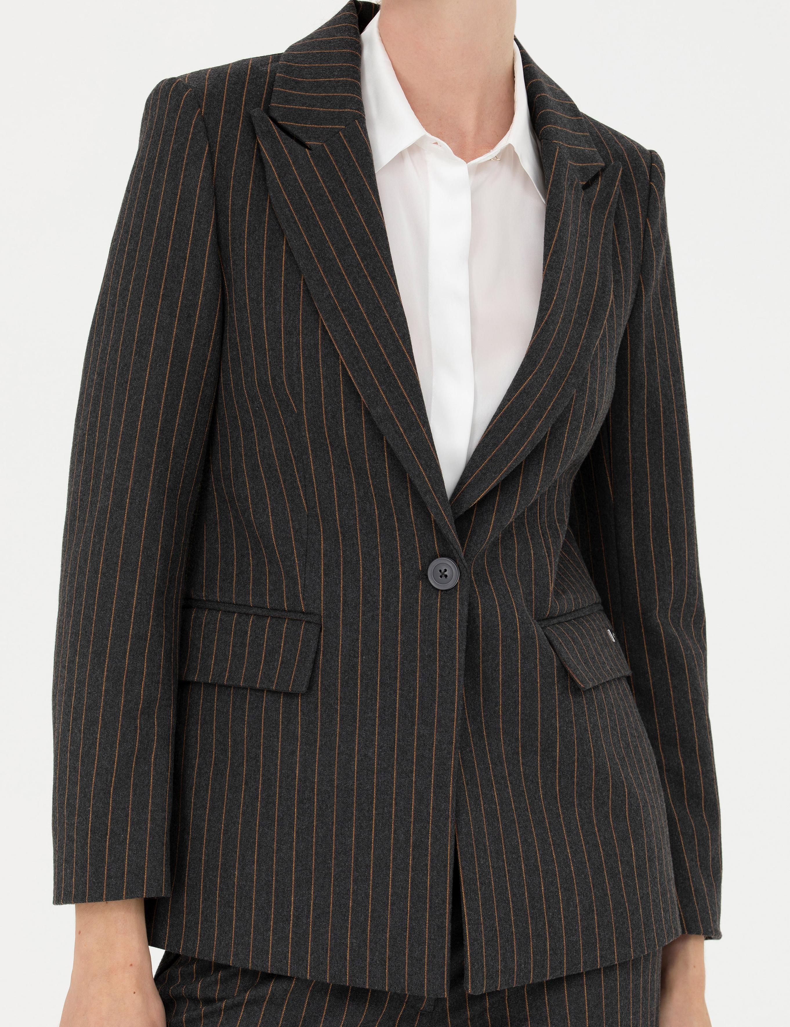 Antrasit Slim Fit Ceket