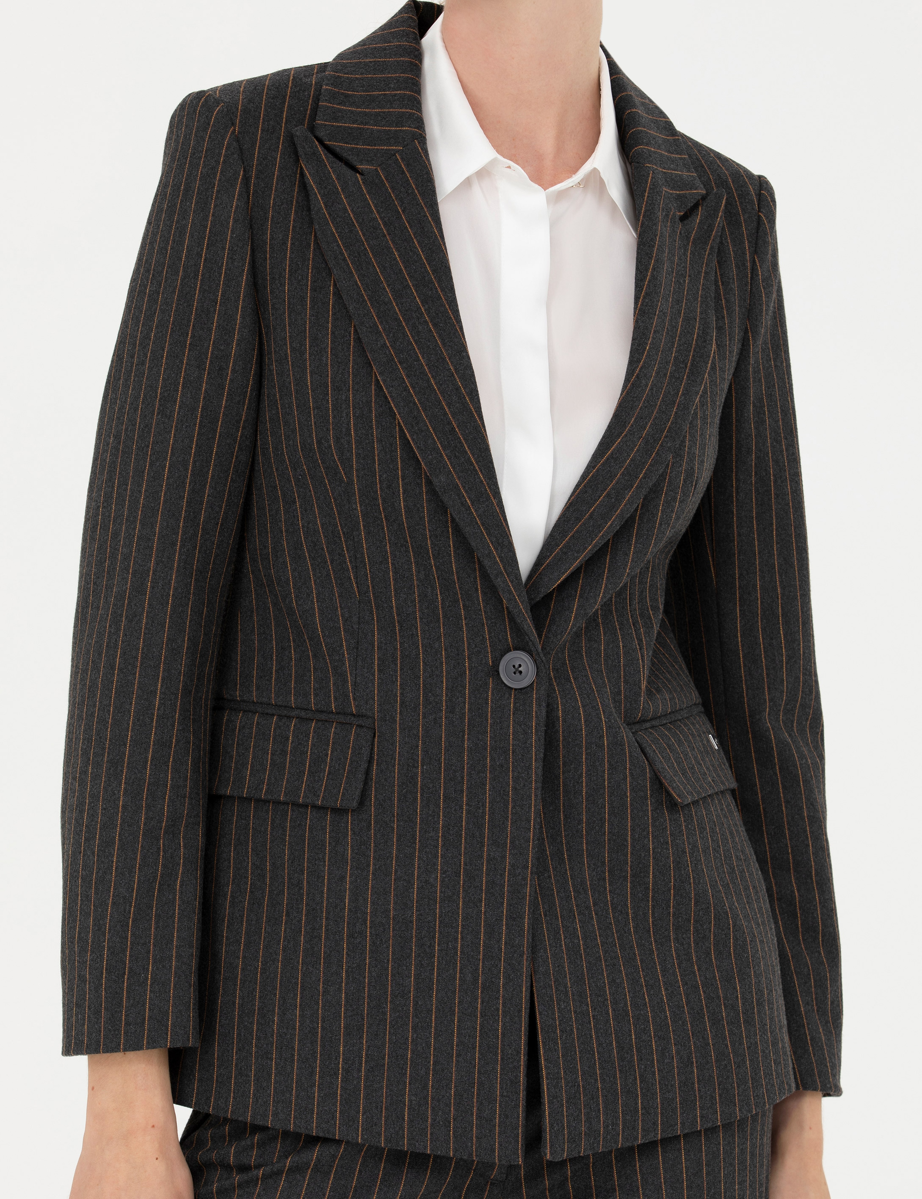 Antrasit Slim Fit Ceket - Image 6