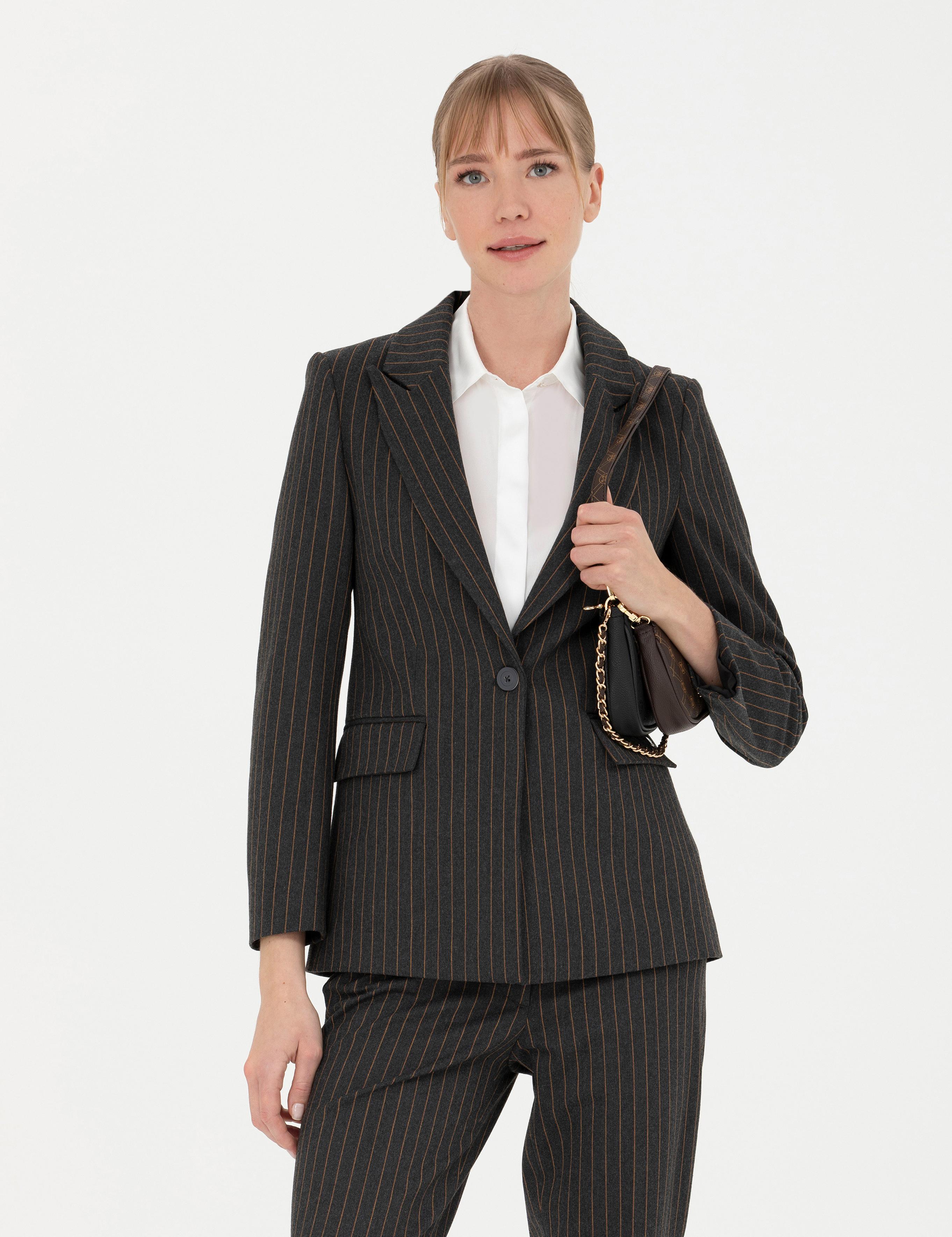 Antrasit Slim Fit Ceket