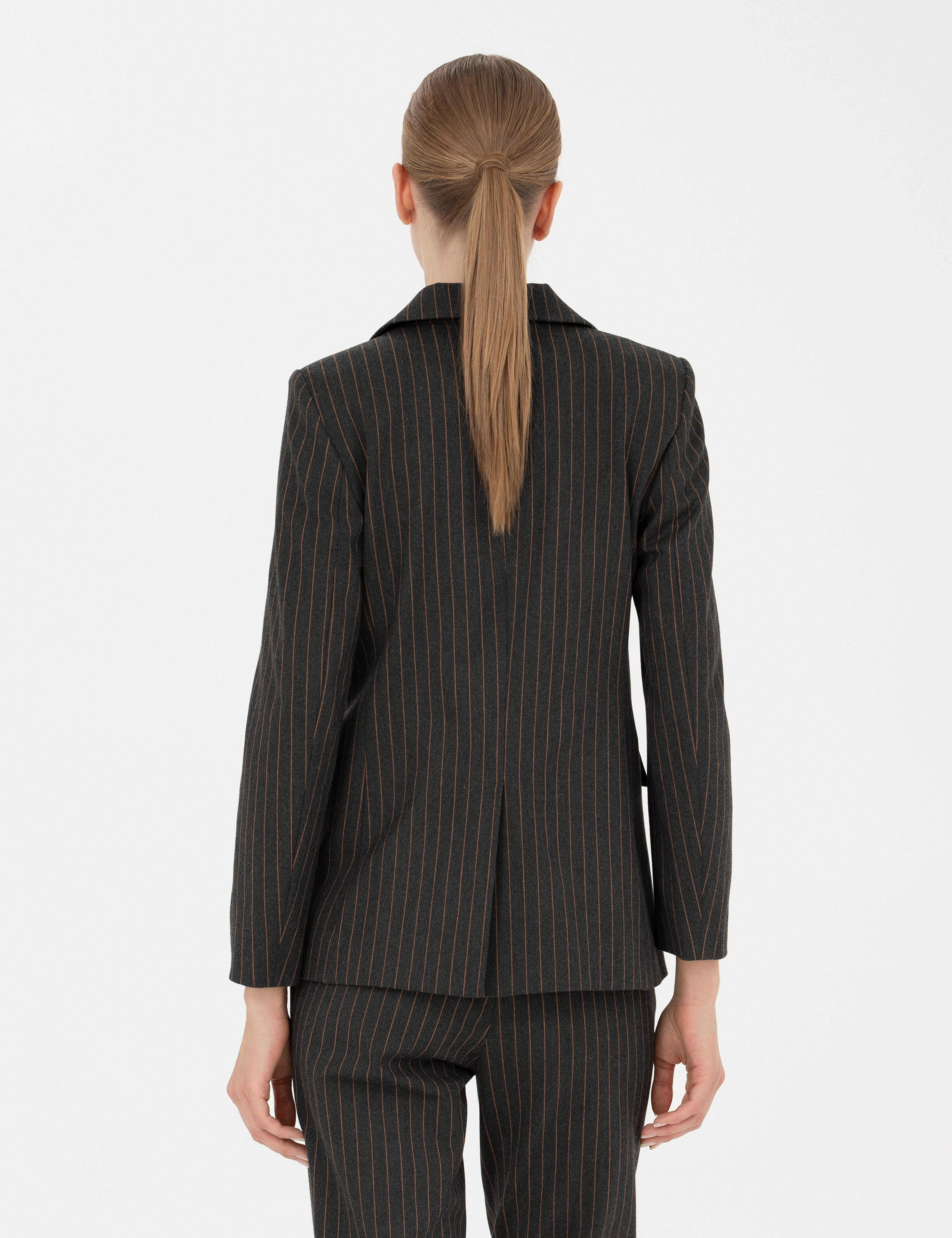 Antrasit Slim Fit Ceket - Image 5
