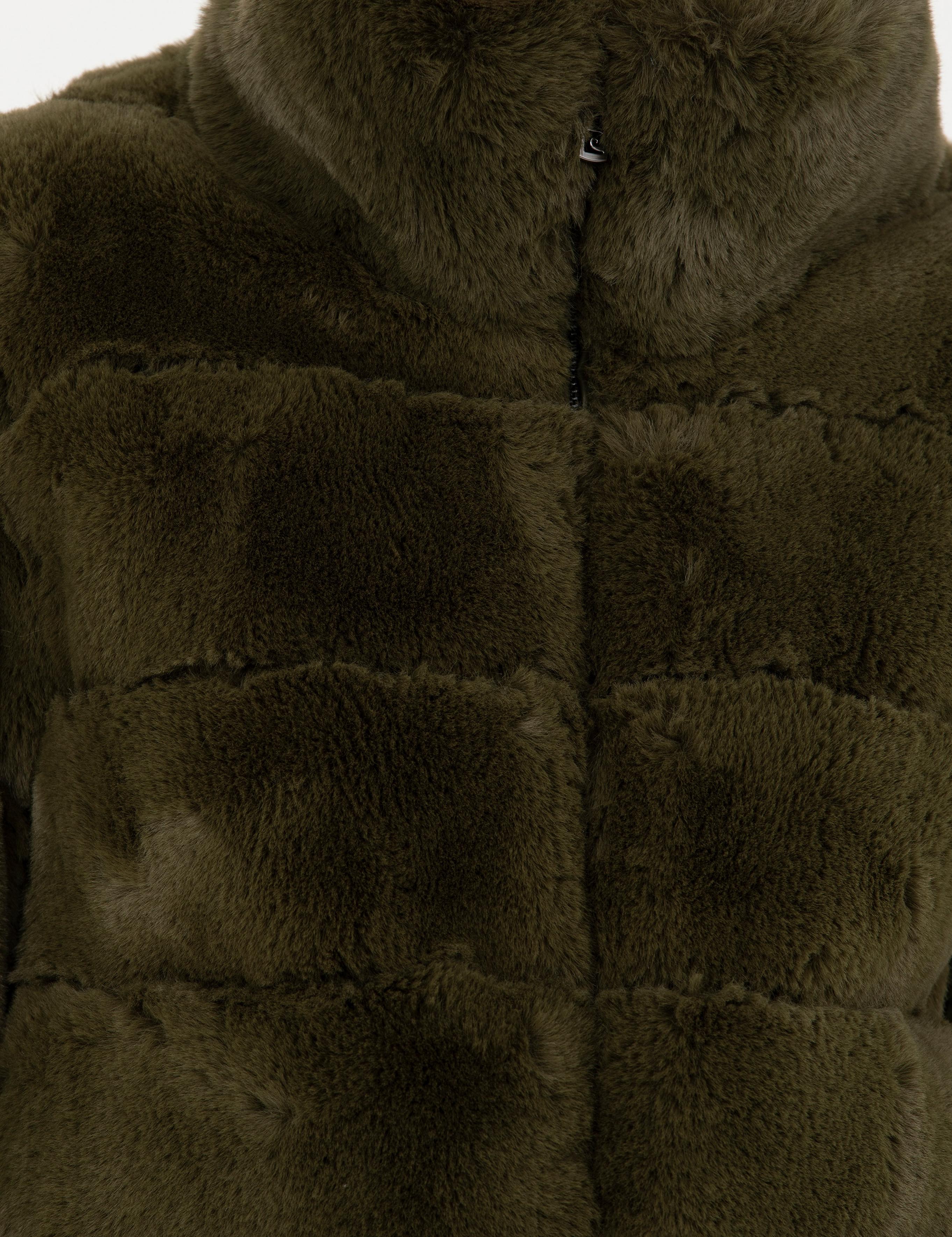 Haki Comfort Fit Suni Kürk