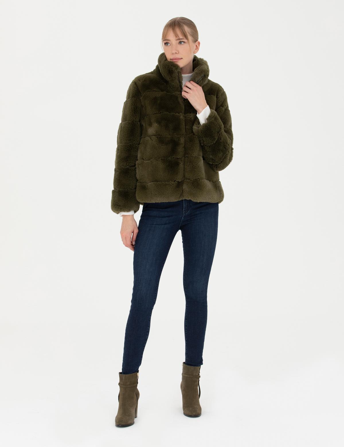 Haki Comfort Fit Suni Kürk - 50272215022