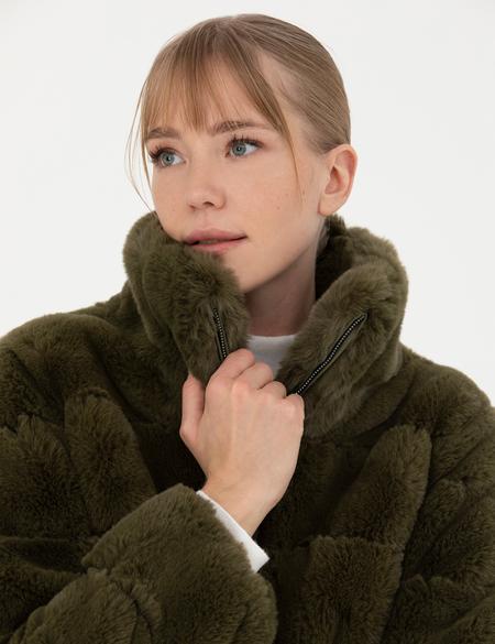 Haki Comfort Fit Suni Kürk - 50272215022