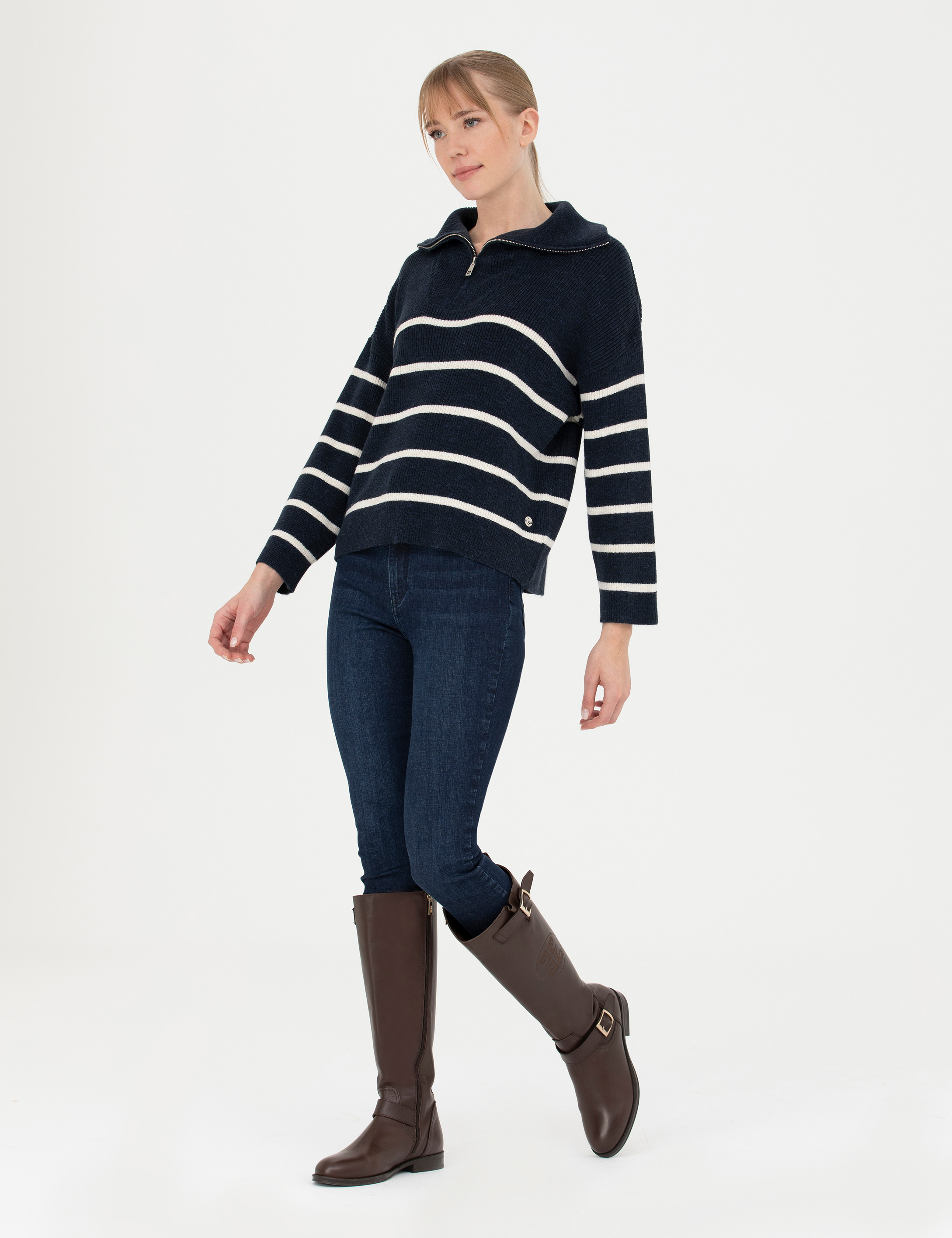 Lacivert Comfort Fit Kazak - Image 4