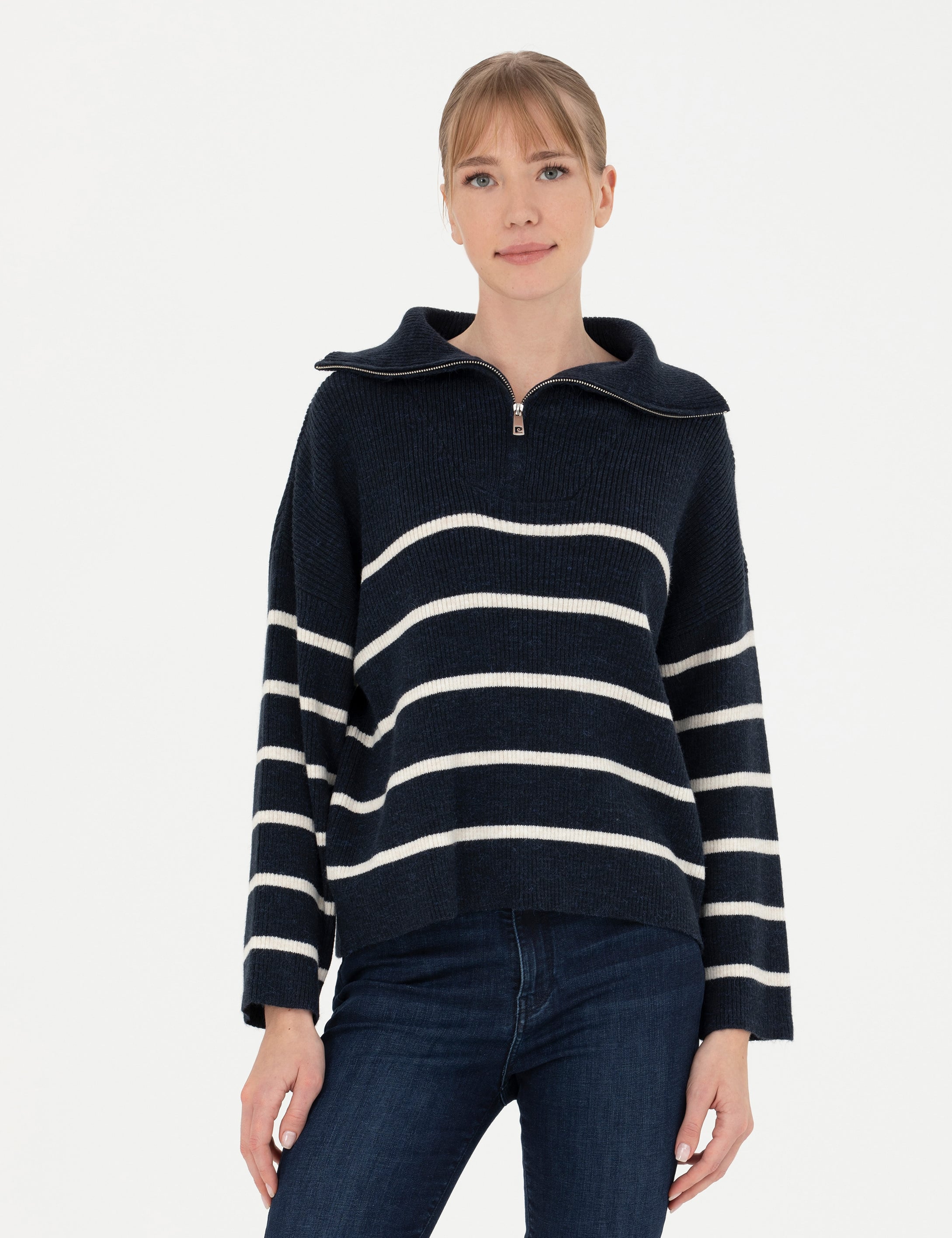 Lacivert Comfort Fit Kazak - Image 1