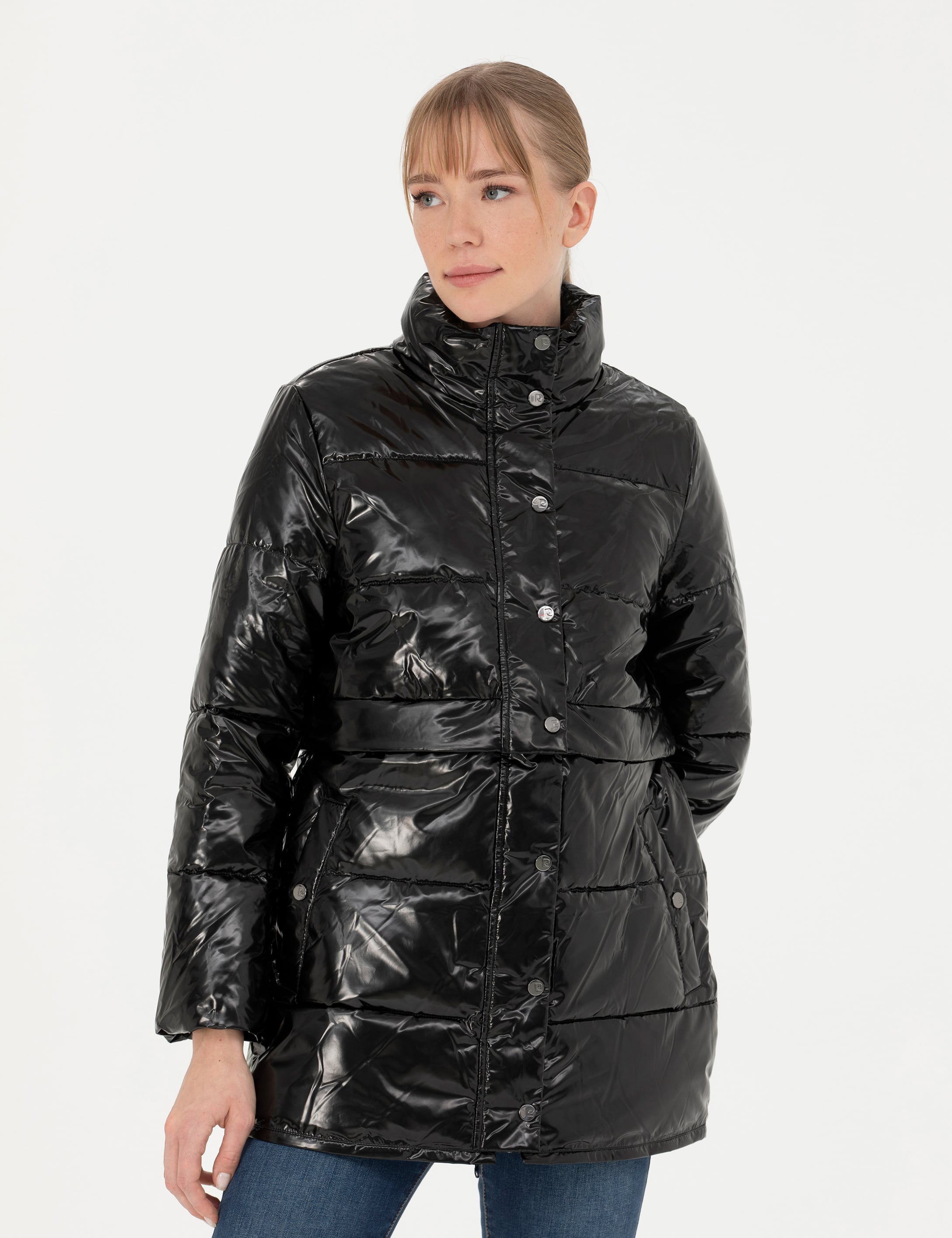 Pierre Cardin Siyah Parlak Mont görsel 5