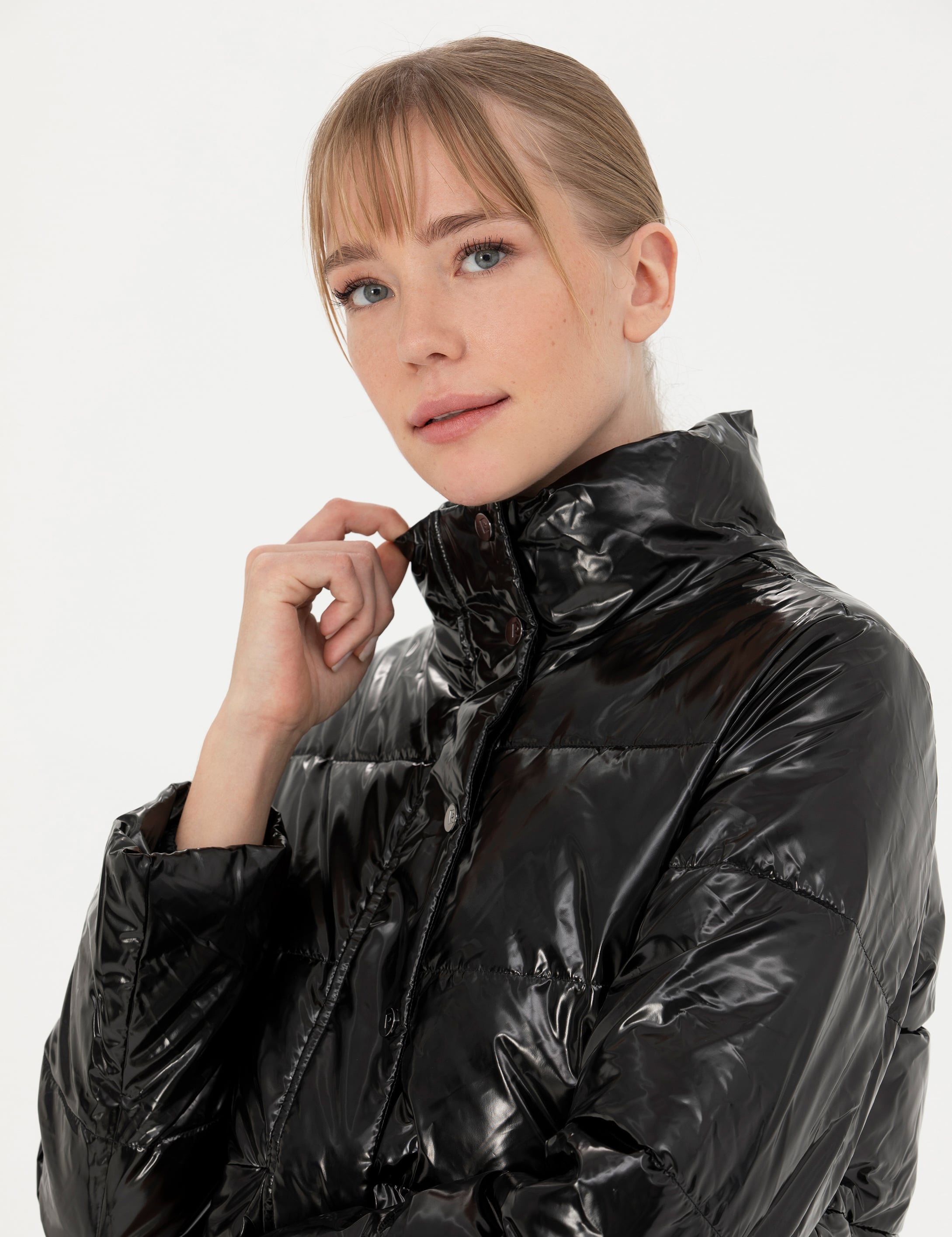 Pierre Cardin Siyah Parlak Mont görsel 4