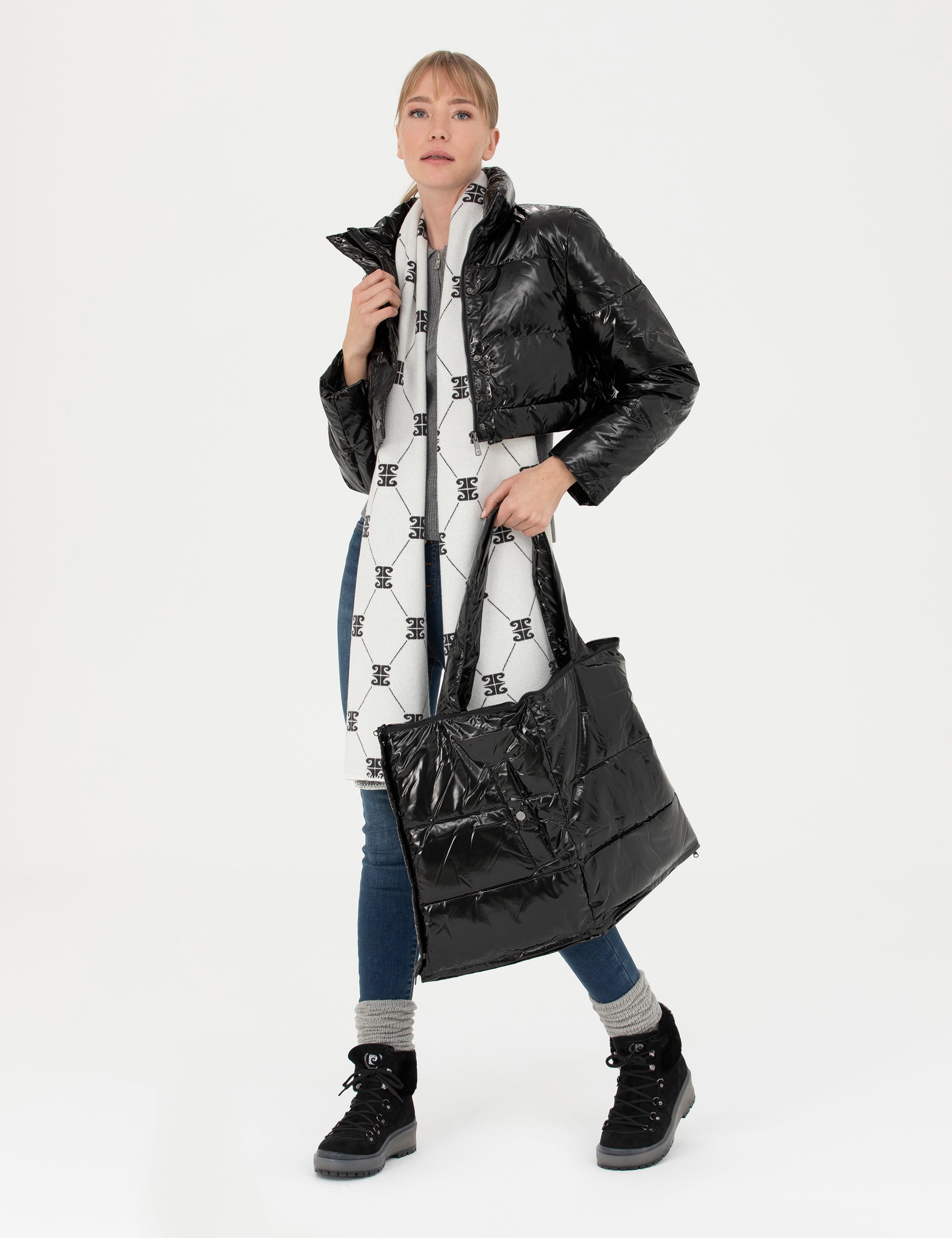 Pierre Cardin Siyah Parlak Mont görsel 2