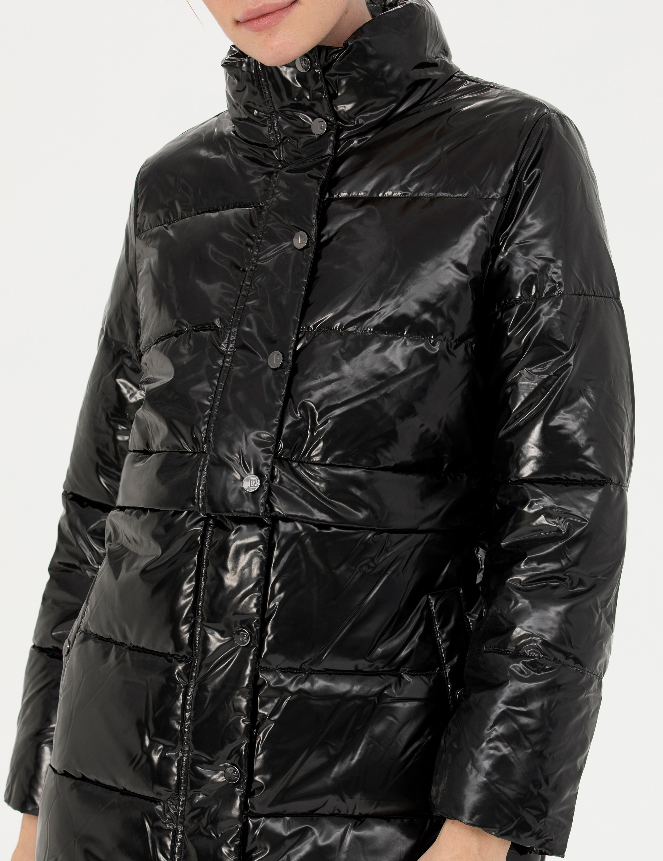 Pierre Cardin Siyah Parlak Mont görsel 7