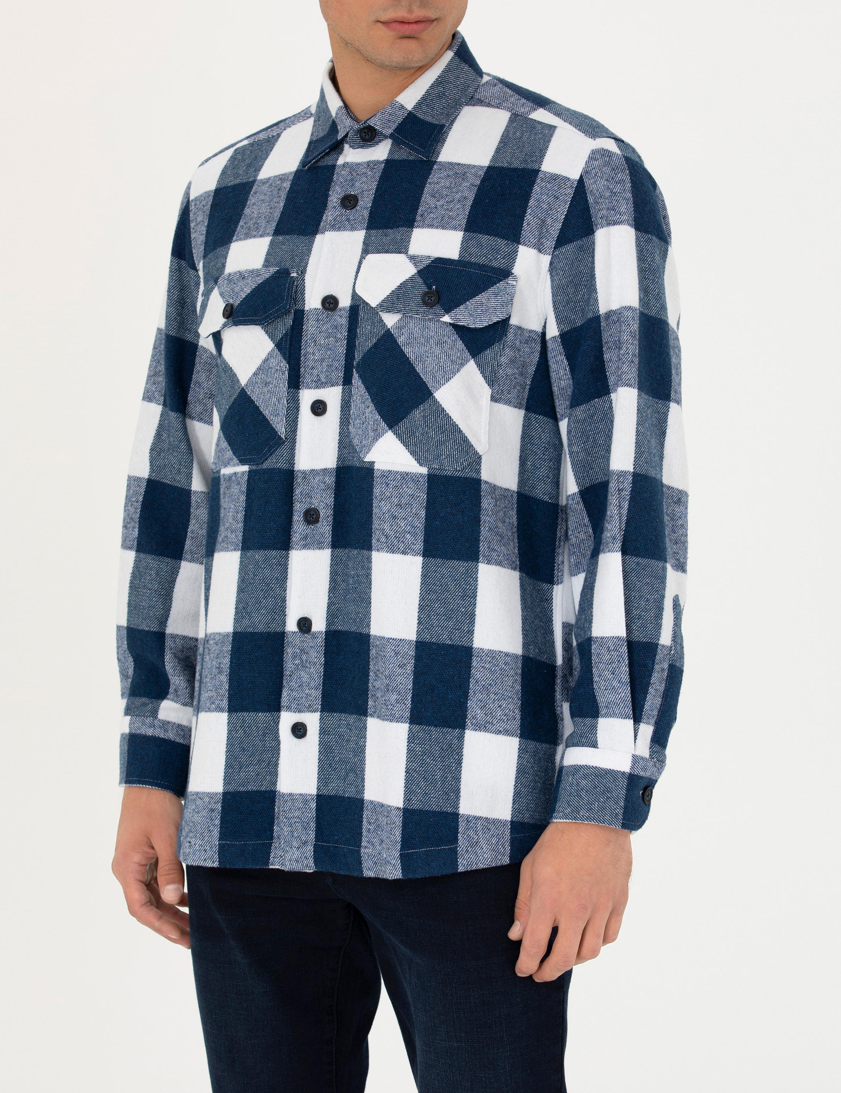 Lacivert Comfort Fit Gömlek Ceket