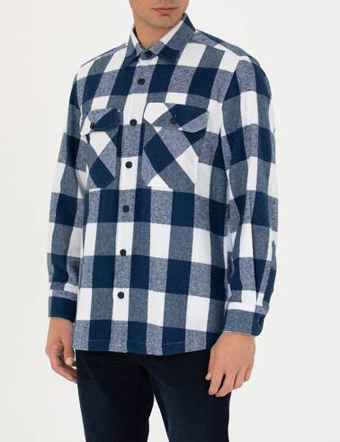 Lacivert Comfort Fit Gömlek Ceket