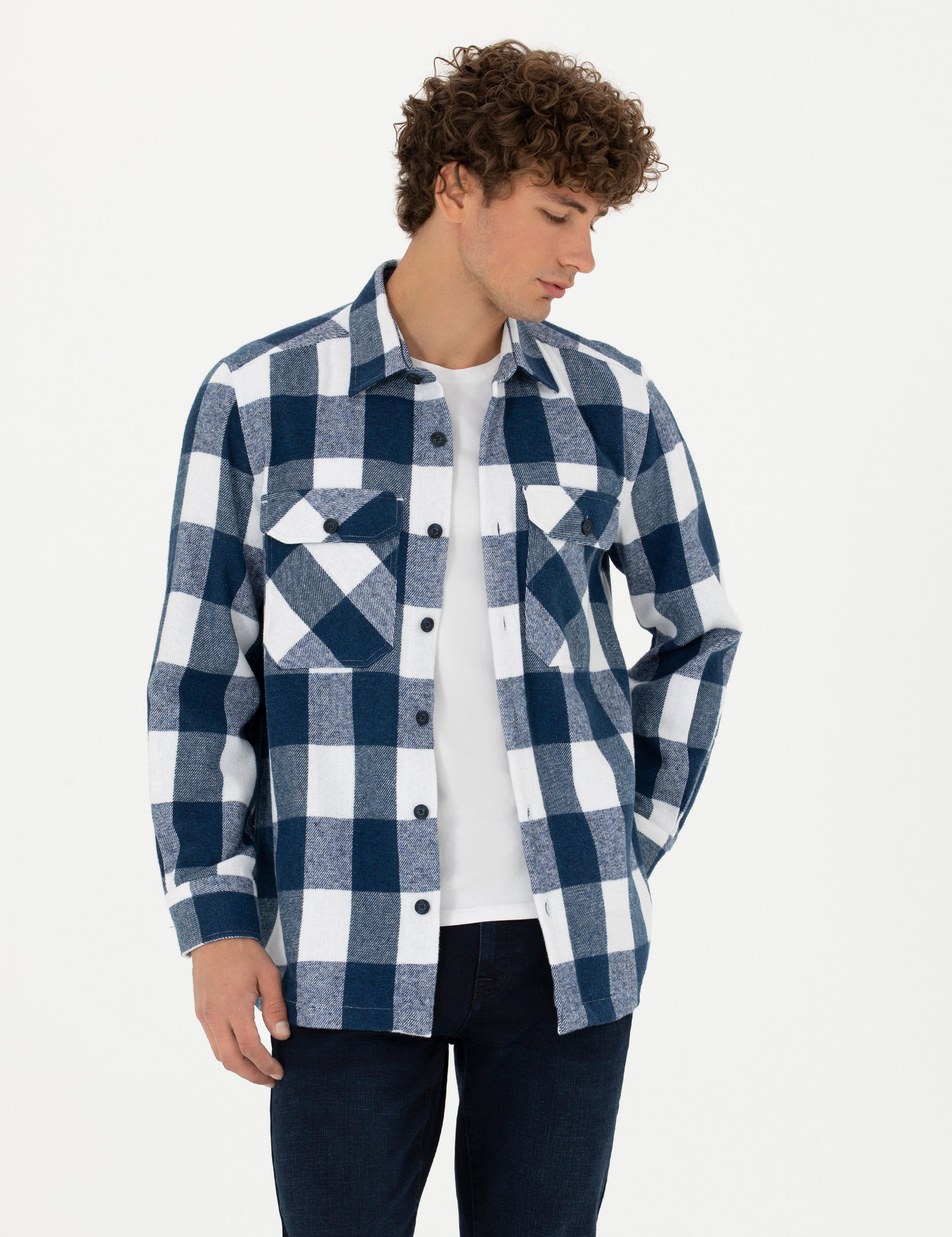 Lacivert Comfort Fit Gömlek Ceket