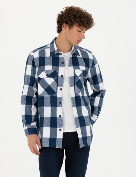 Lacivert Comfort Fit Gömlek Ceket - 50277888001