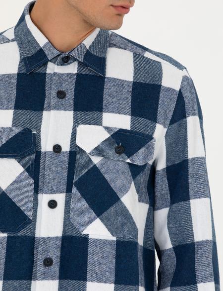 Lacivert Comfort Fit Gömlek Ceket - 50277888001