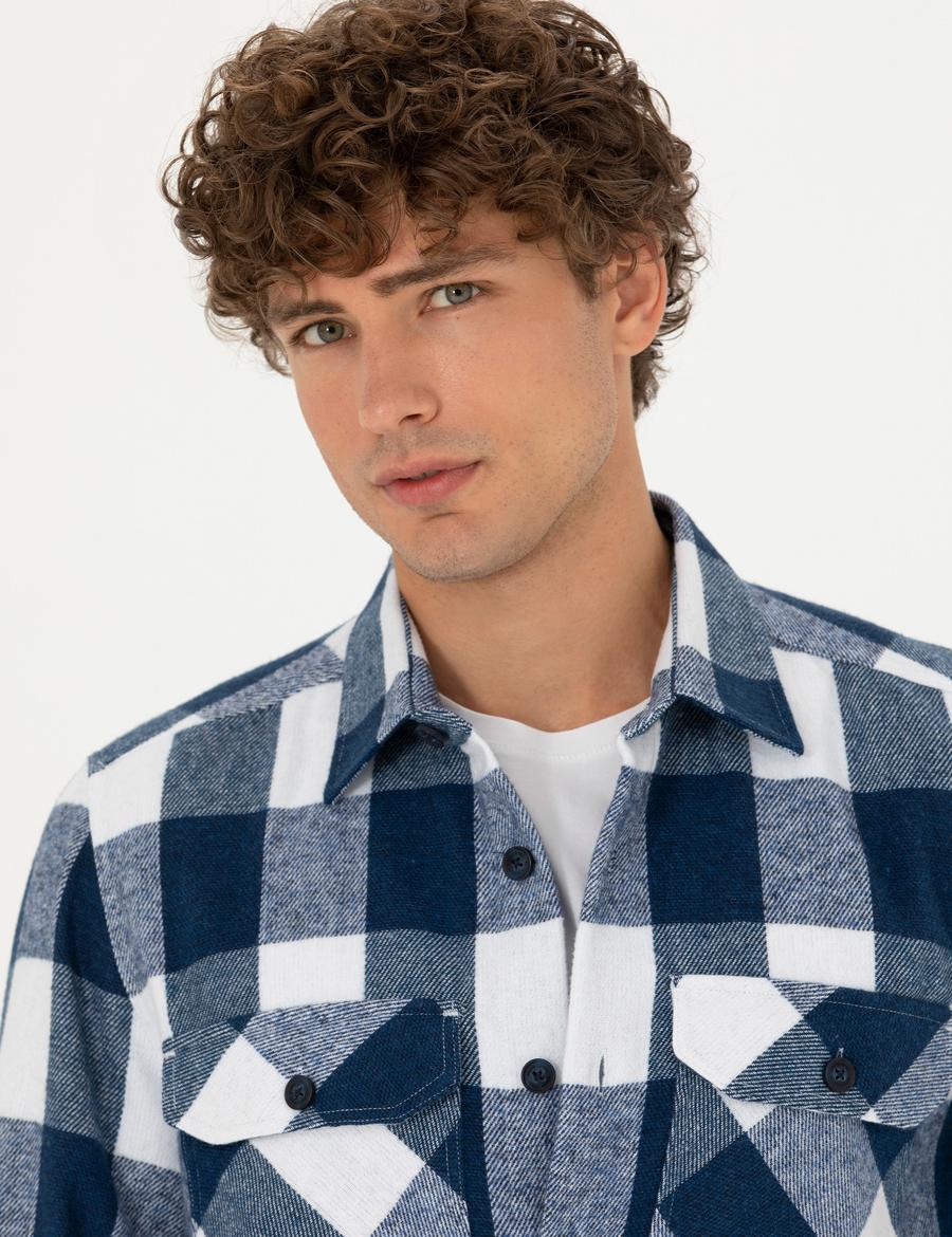 Lacivert Comfort Fit Gömlek Ceket