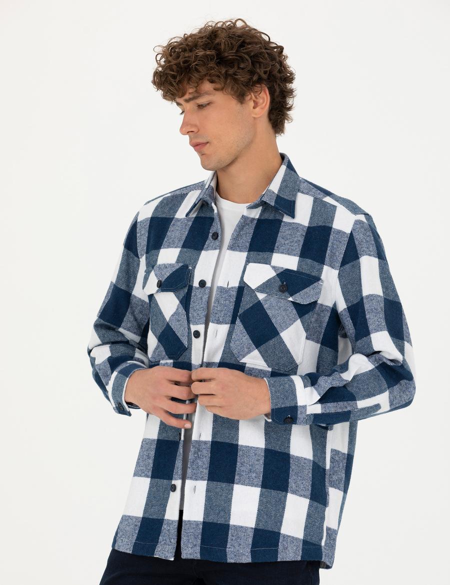 Lacivert Comfort Fit Gömlek Ceket