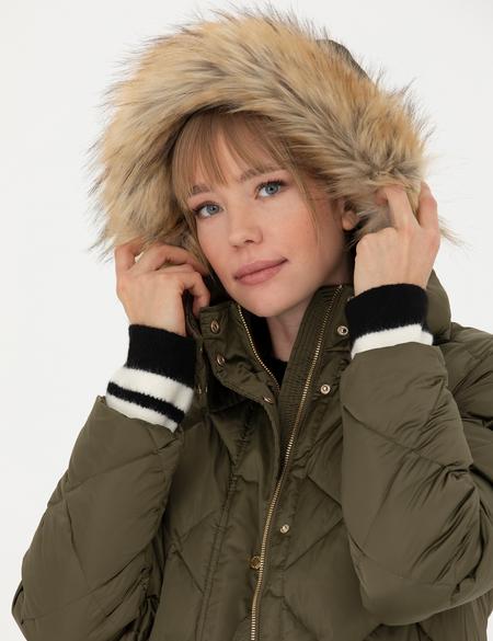 Haki Kapüşonlu Kaban - 50272233011