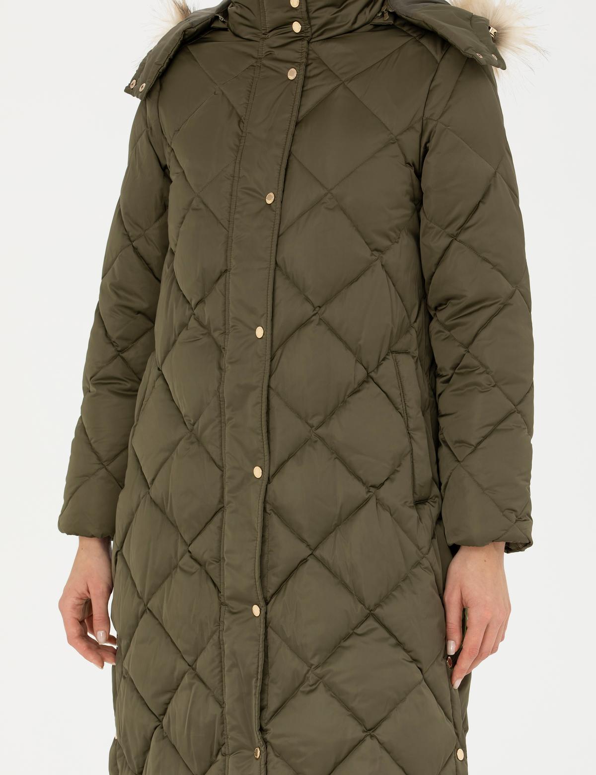 Haki Kapüşonlu Kaban - 50272233011