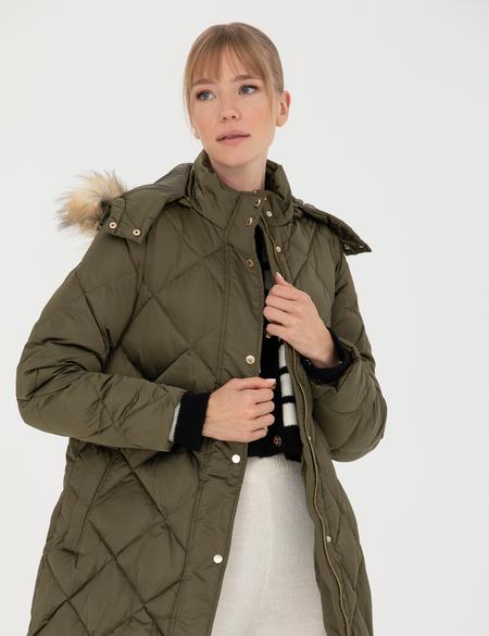 Haki Kapüşonlu Kaban - 50272233011