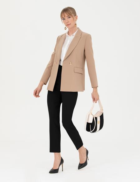 Siyah Carrot Fit Kumaş Pantolon - 50273090013