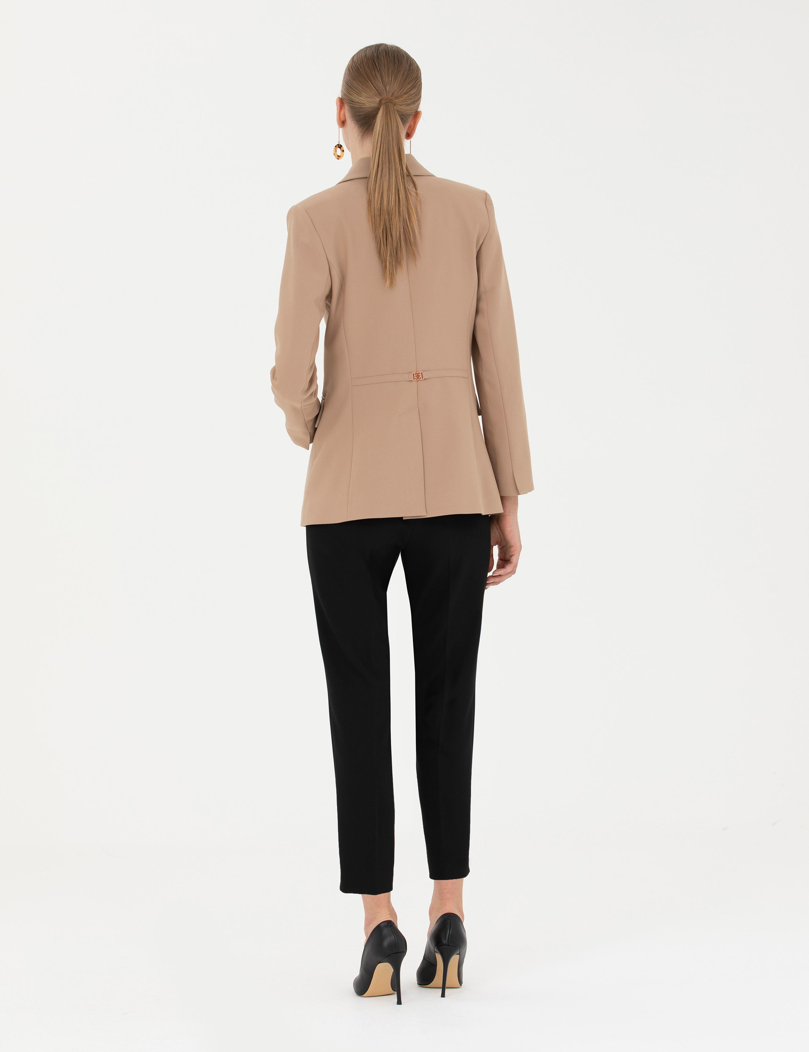 Siyah Carrot Fit Kumaş Pantolon