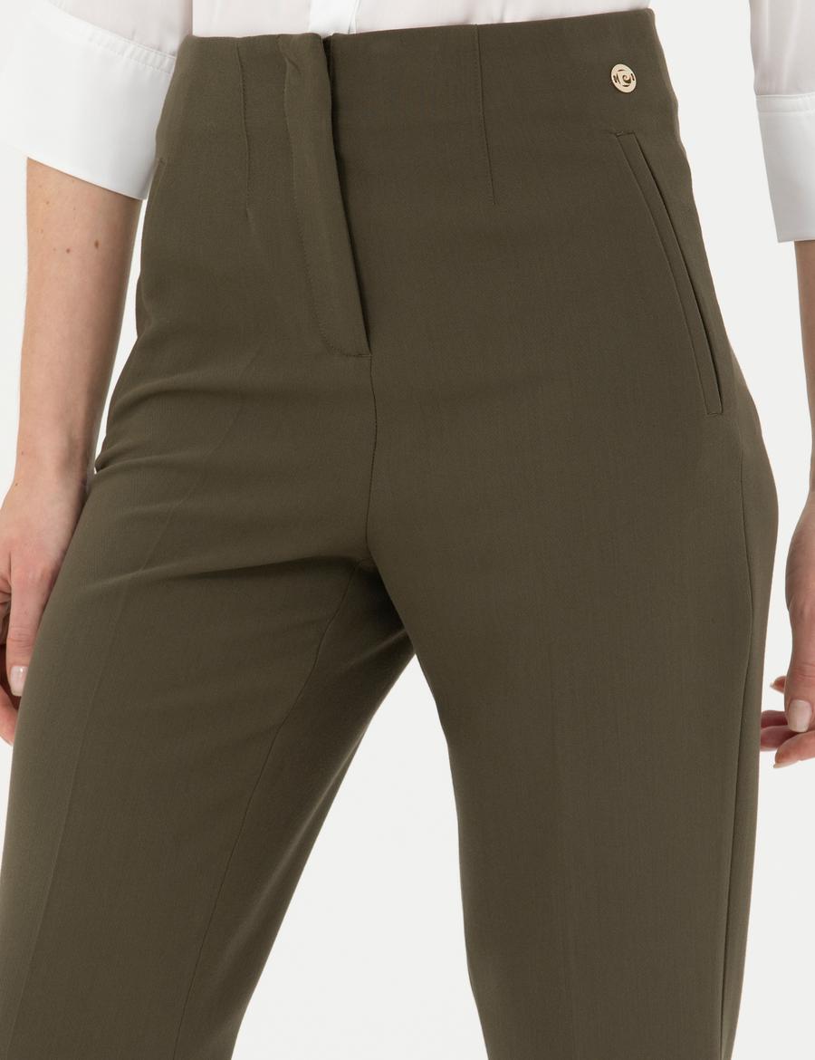 Kahverengi Carrot Fit Kumaş Pantolon