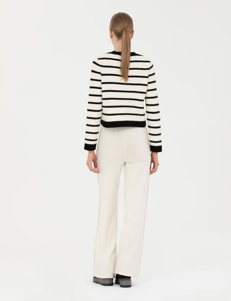 Ekru Loose Fit Triko Pantolon - 50278173003