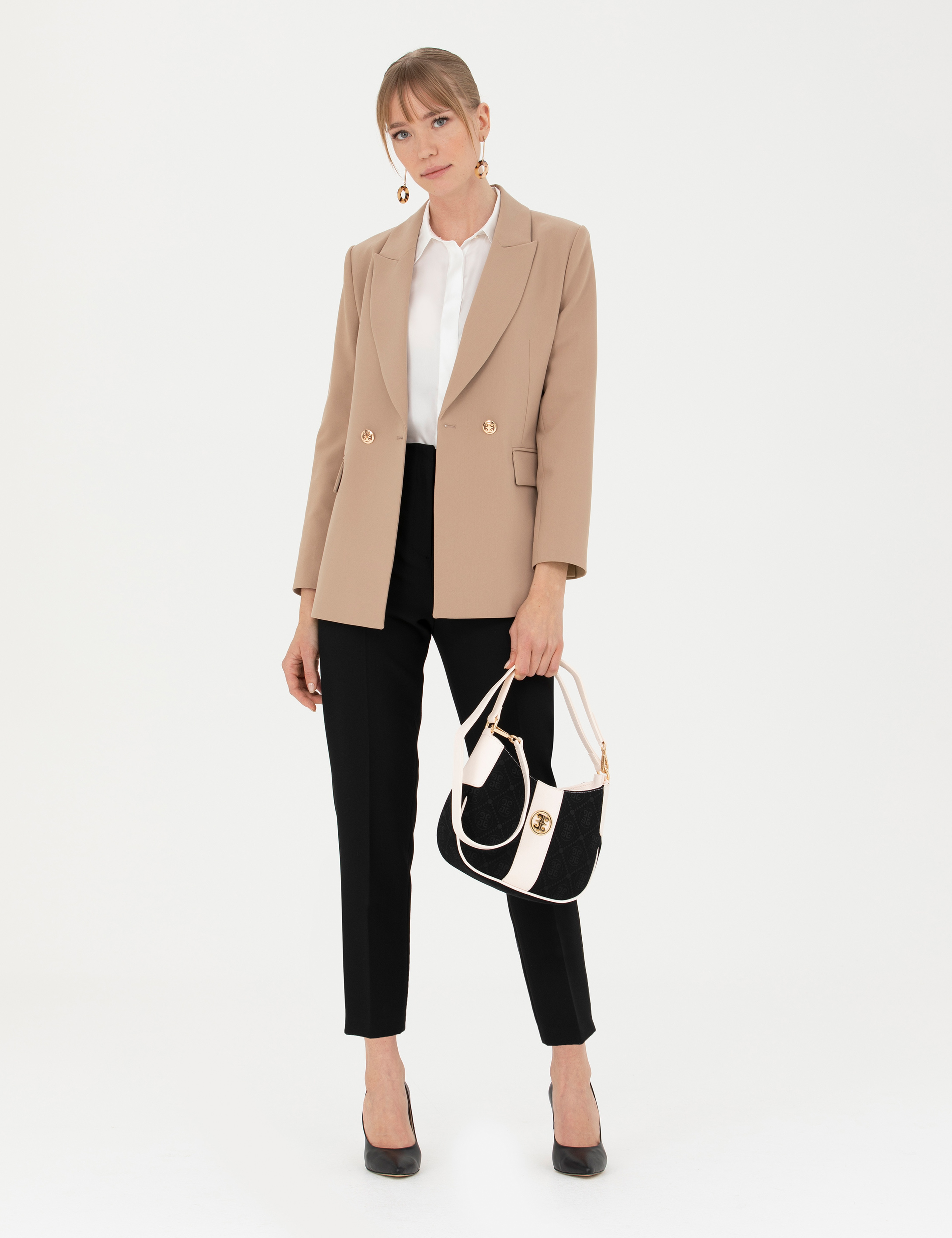 Bej Slim Fit Ceket - Image 4
