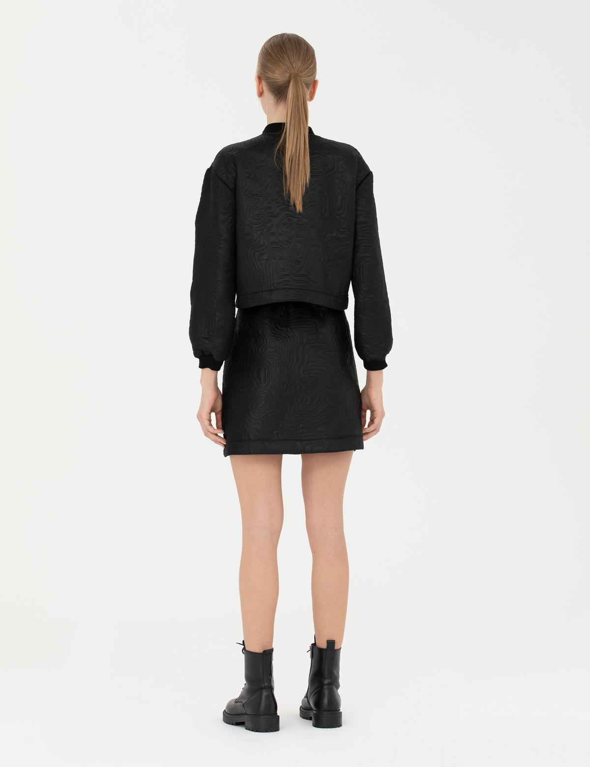 Siyah A Kesim Dokuma Etek - 50273122001