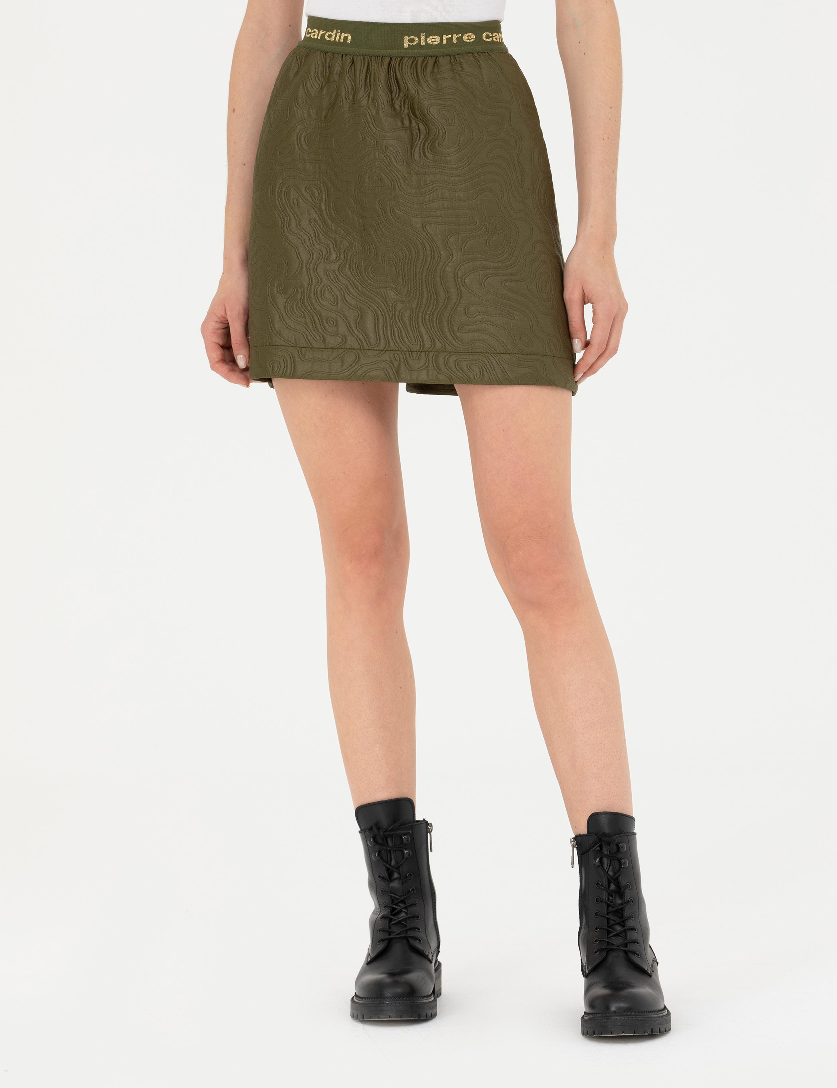 Haki A Kesim Dokuma Etek