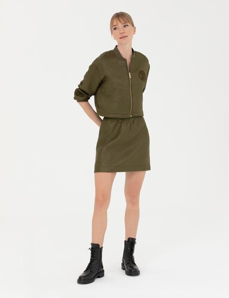 Haki A Kesim Dokuma Etek - 50273122007