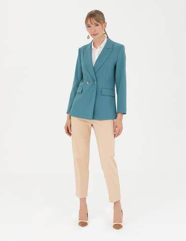 Petrol Slim Fit Ceket