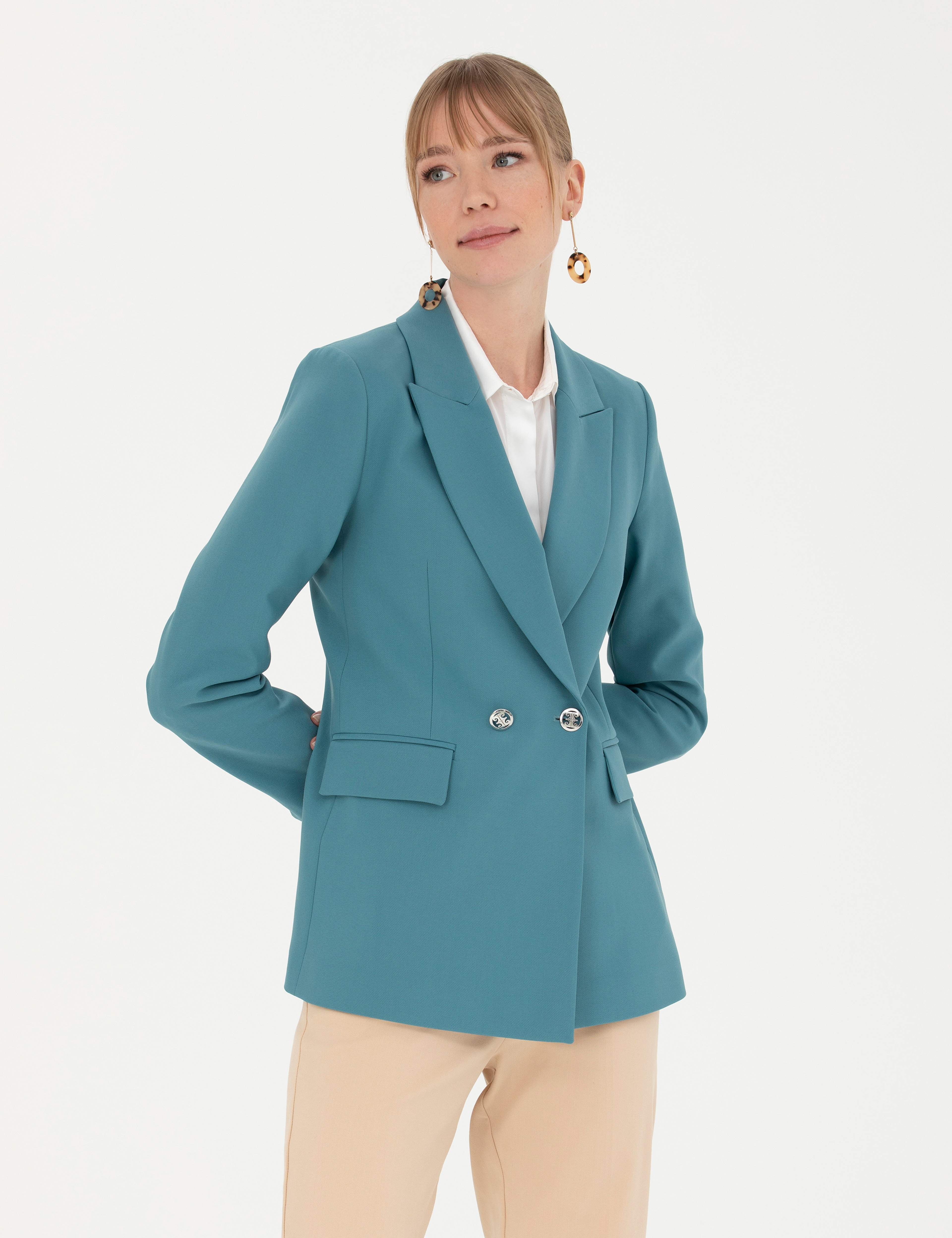 Petrol Slim Fit Ceket - Image 1
